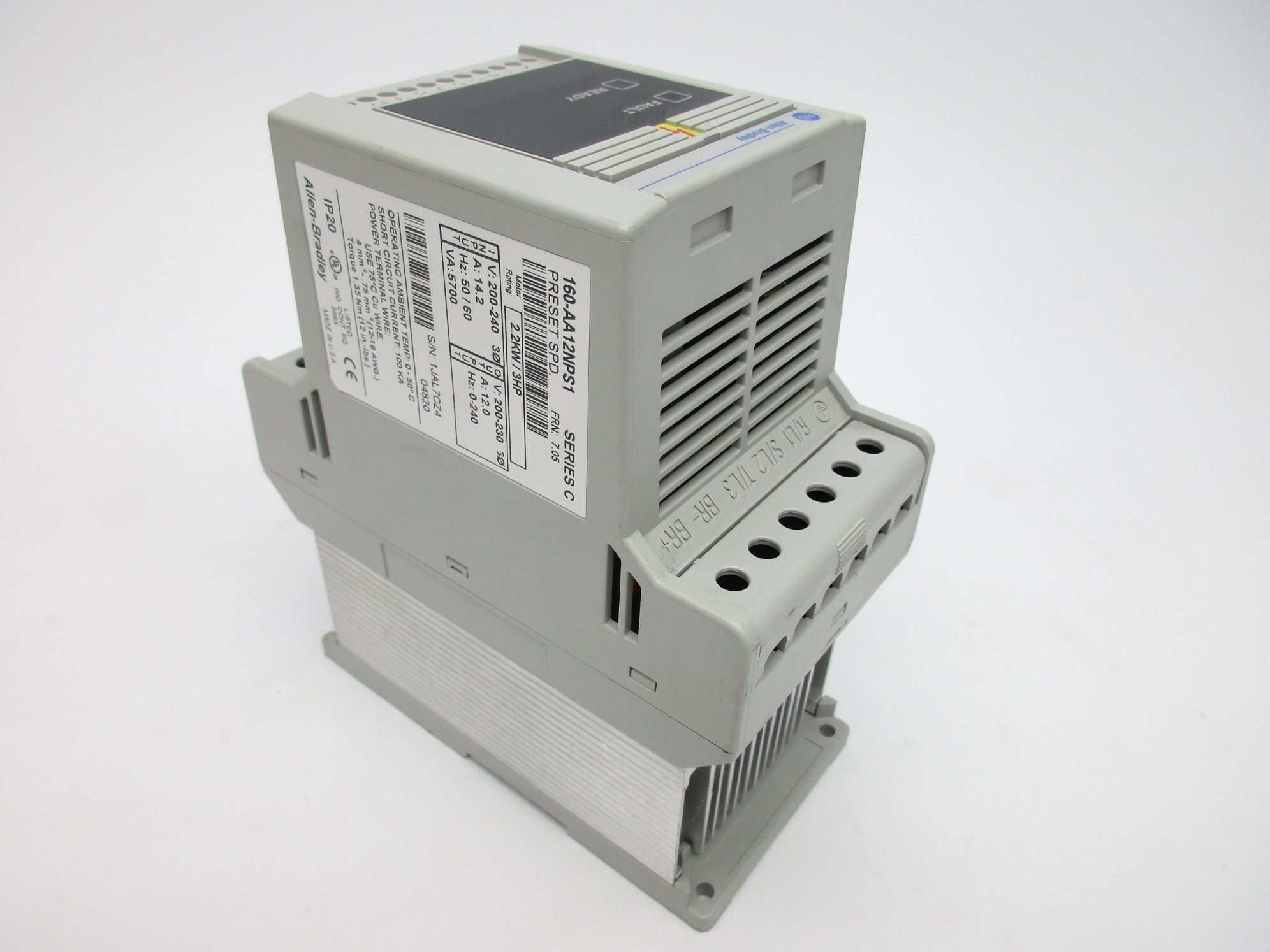 ALLEN BRADLEY 160-AA12NPS1 SER. C F/W 7.05 NSNP
