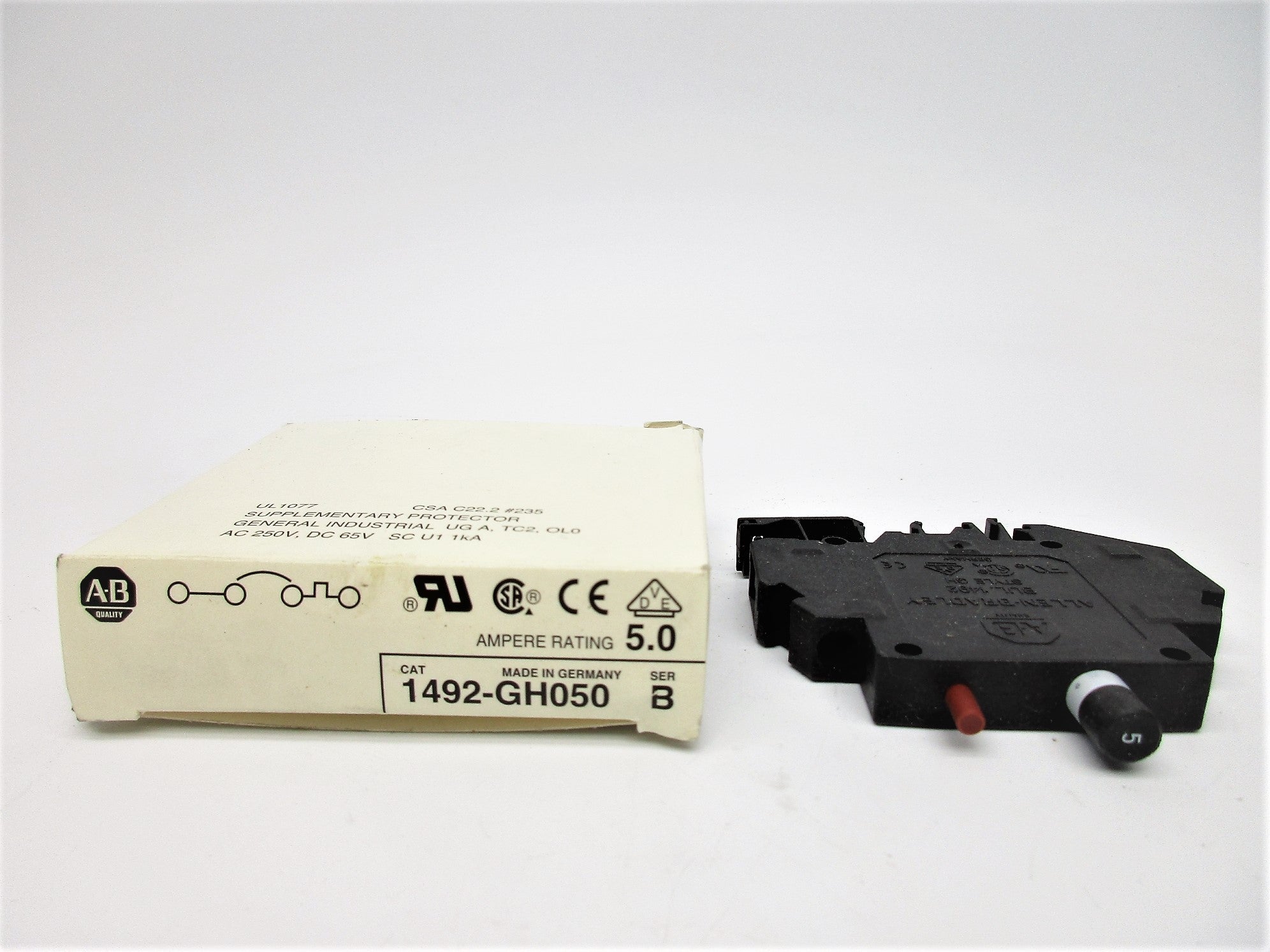 ALLEN BRADLEY 1492-GH050 SER. B 250VAC 5.00A NSMP