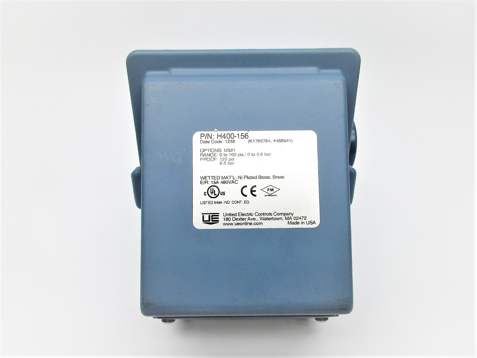 UNITED ELECTRIC H400-156 0-100PSI 15A 480VAC NSNP