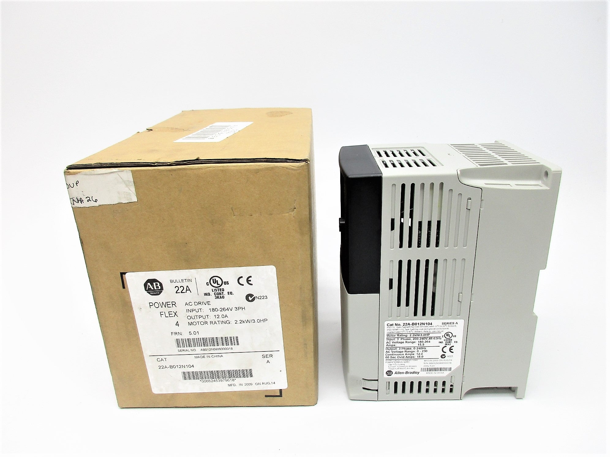 ALLEN BRADLEY 22A-B012N104 SER. A F/W 5.01 (BR/WH) NSMP