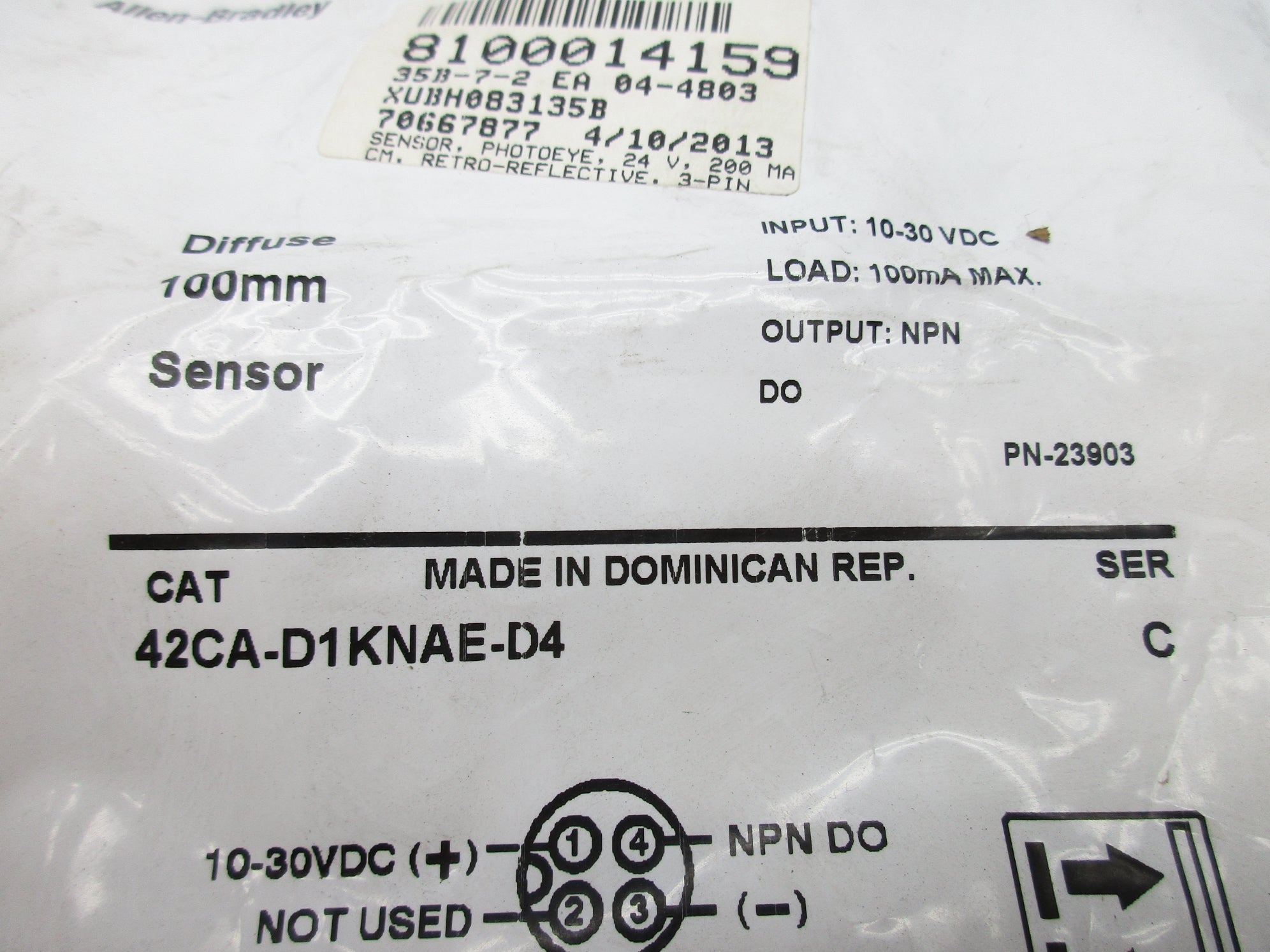 ALLEN BRADLEY 42CA-D1KNAE-D4 SER. C NSMP