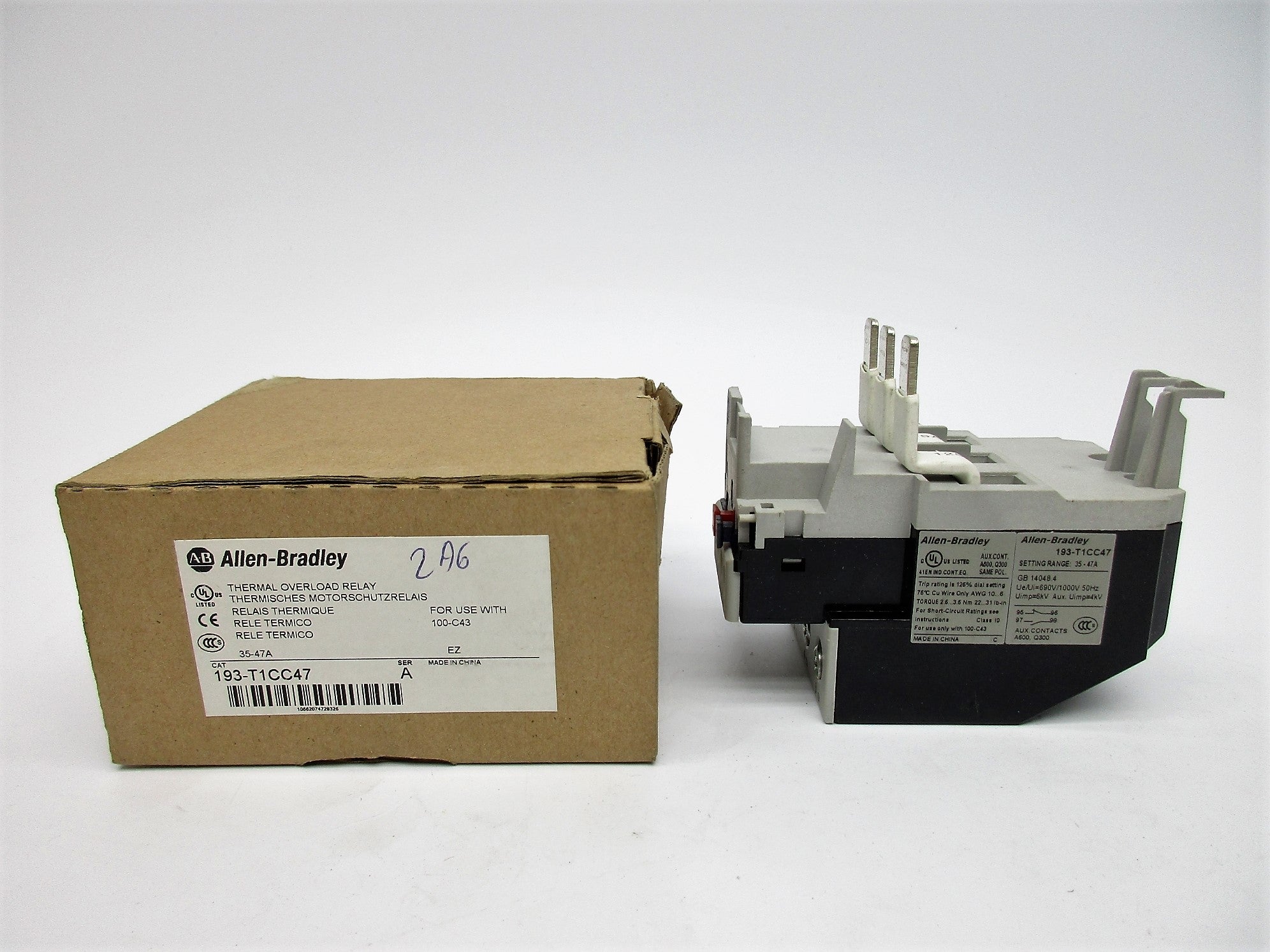 ALLEN BRADLEY 193-T1CC47 SER. A 35-47A (BR/WH) NSMP