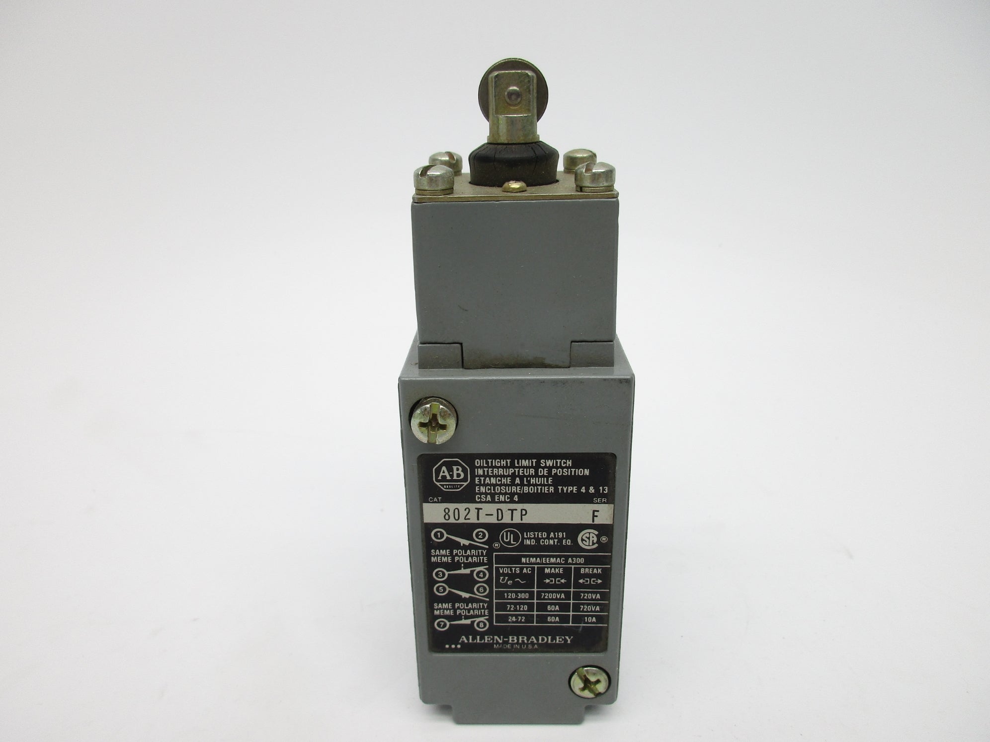 ALLEN BRADLEY 802T-DTP SER. F NSNP