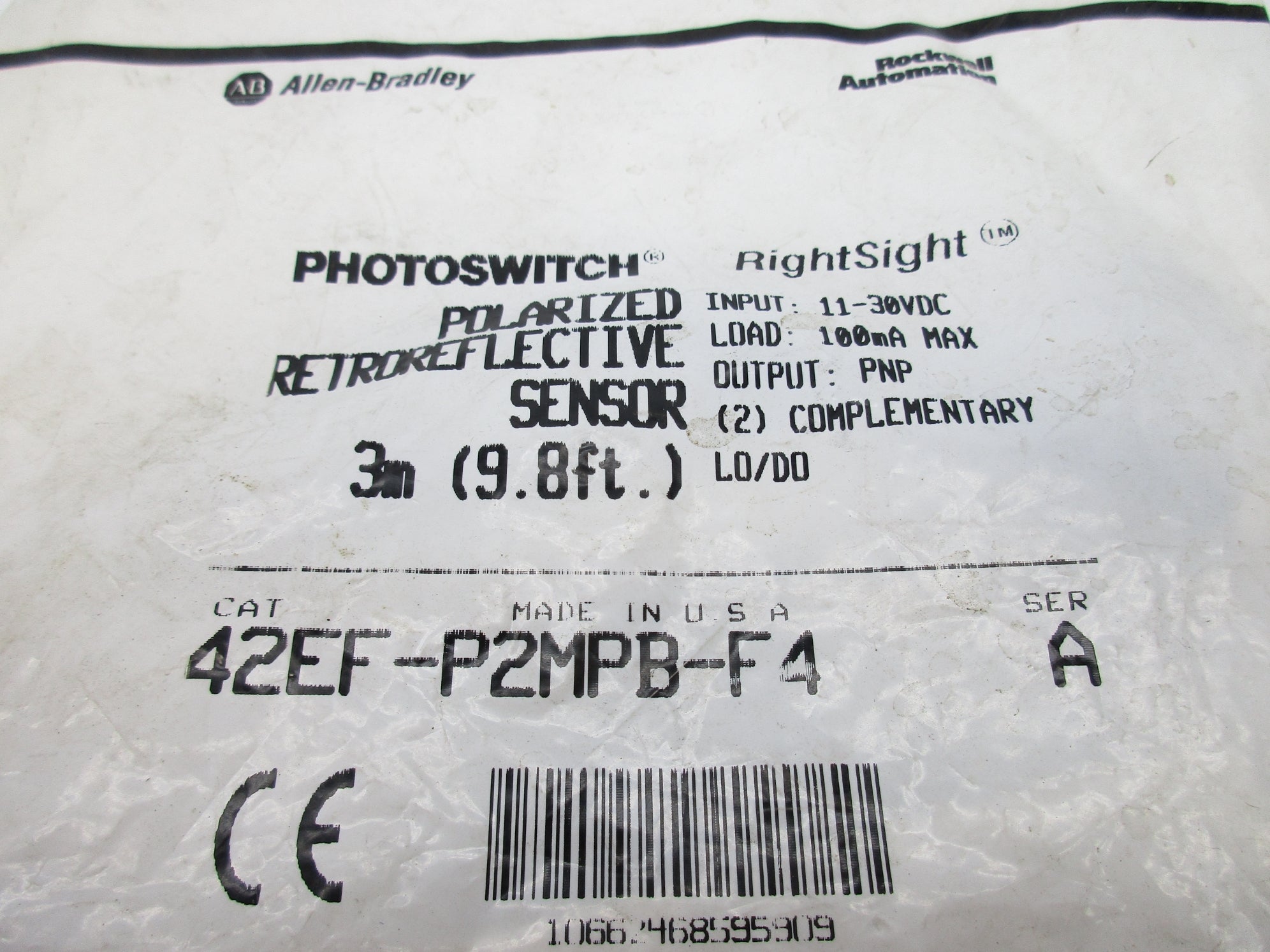 ALLEN BRADLEY 42EF-P2MPB-F4 SER. A 11-30VDC NSMP