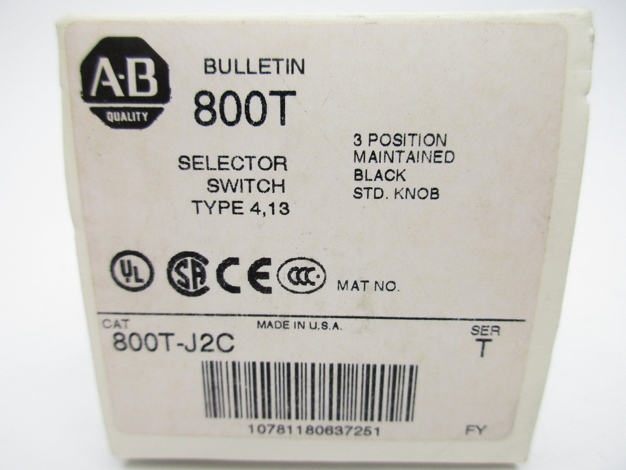 ALLEN BRADLEY 800T-J2C SER. T (WH) NSMP