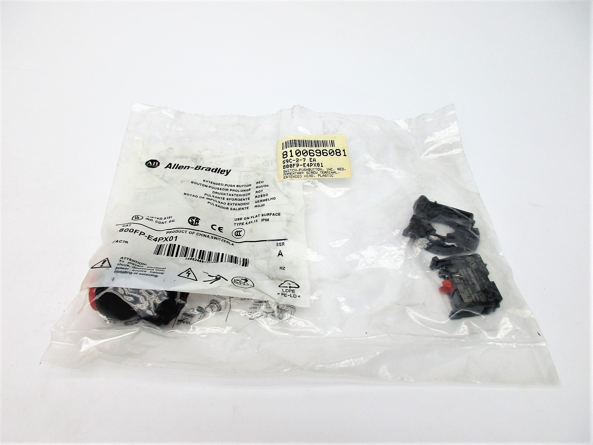 ALLEN BRADLEY 800FP-E4PX01 SER. A NSMP