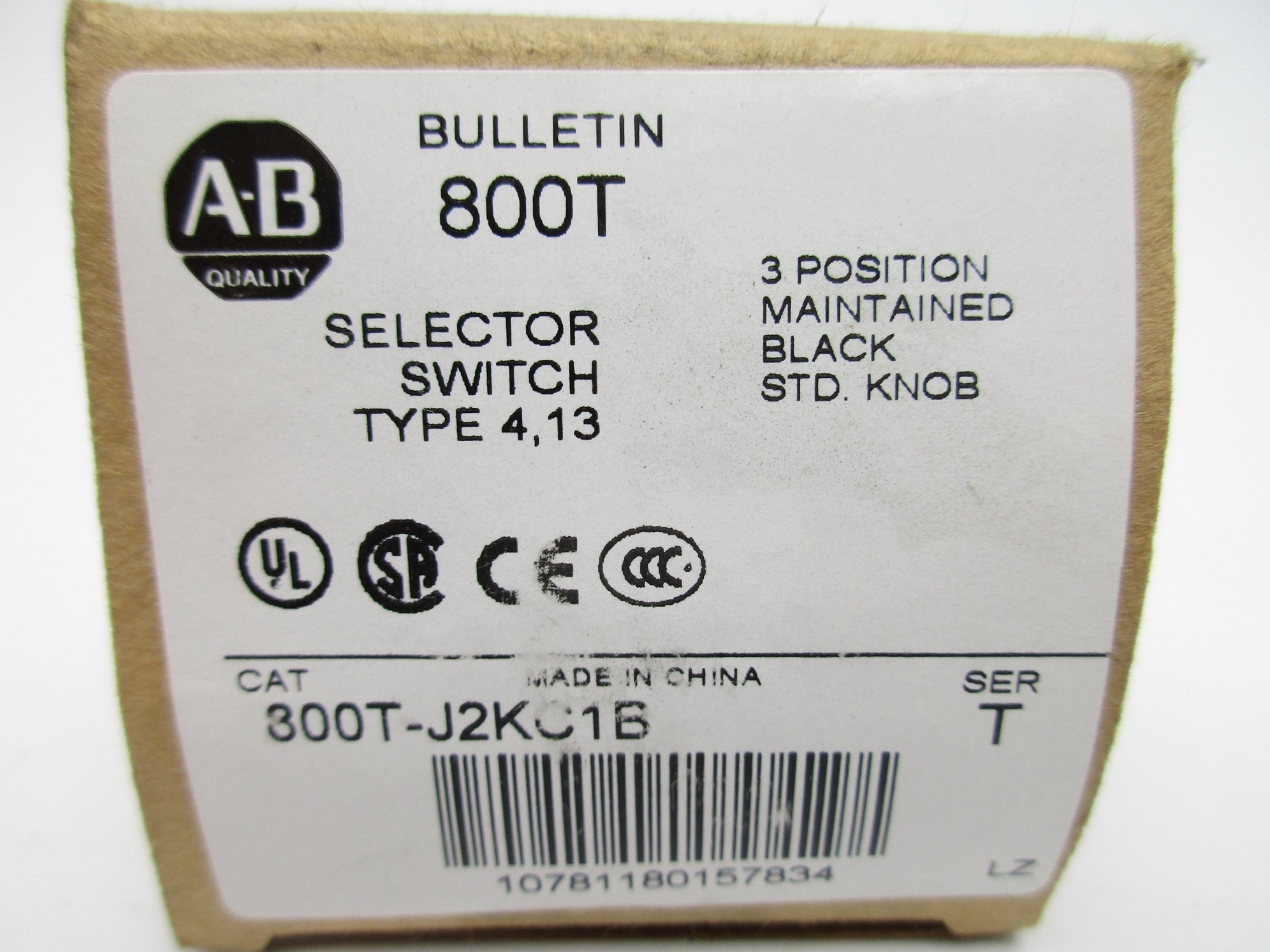 ALLEN BRADLEY 800T-J2KC1B SER. T (BR/WH) NSMP