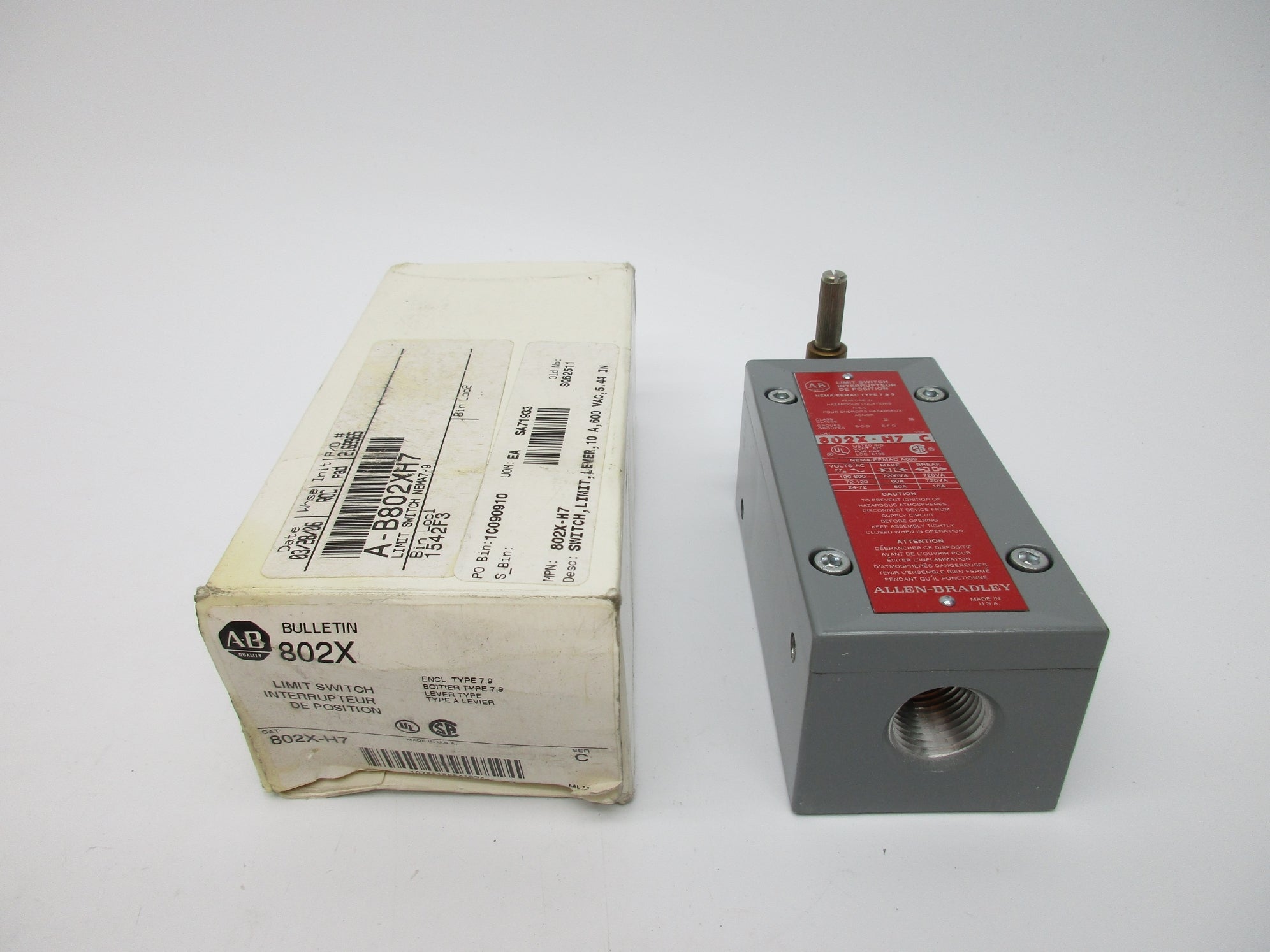 ALLEN BRADLEY 802X-H7 SER. C (WH) NSMP