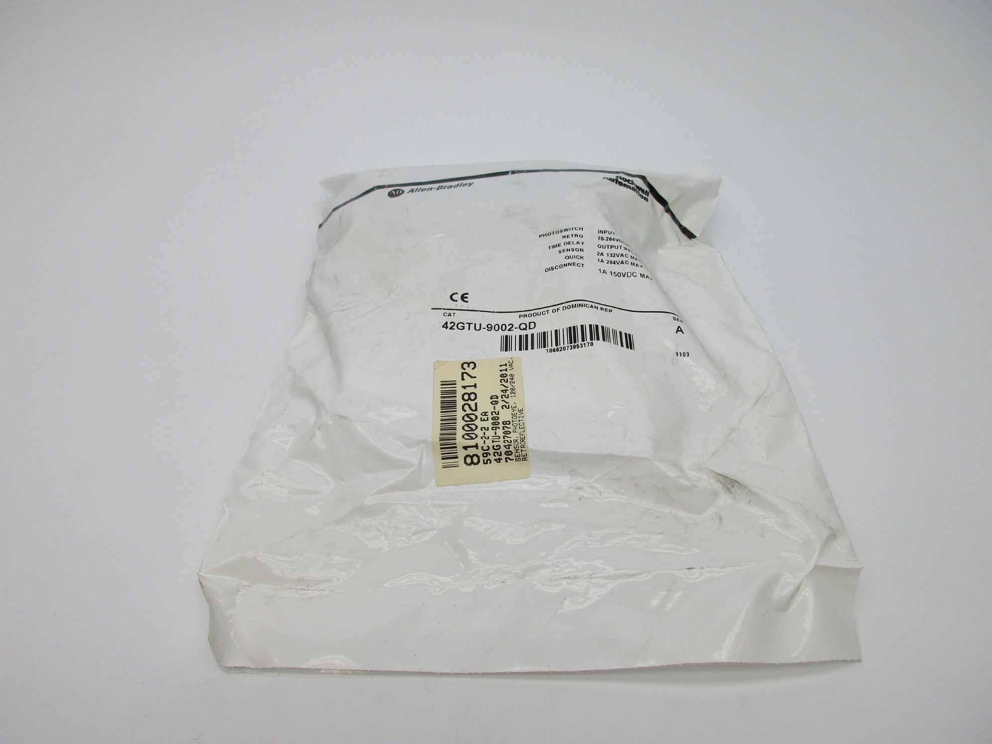 ALLEN BRADLEY 42GTU-9002-QD SER. A 70-264VDC/AC 1A NSMP