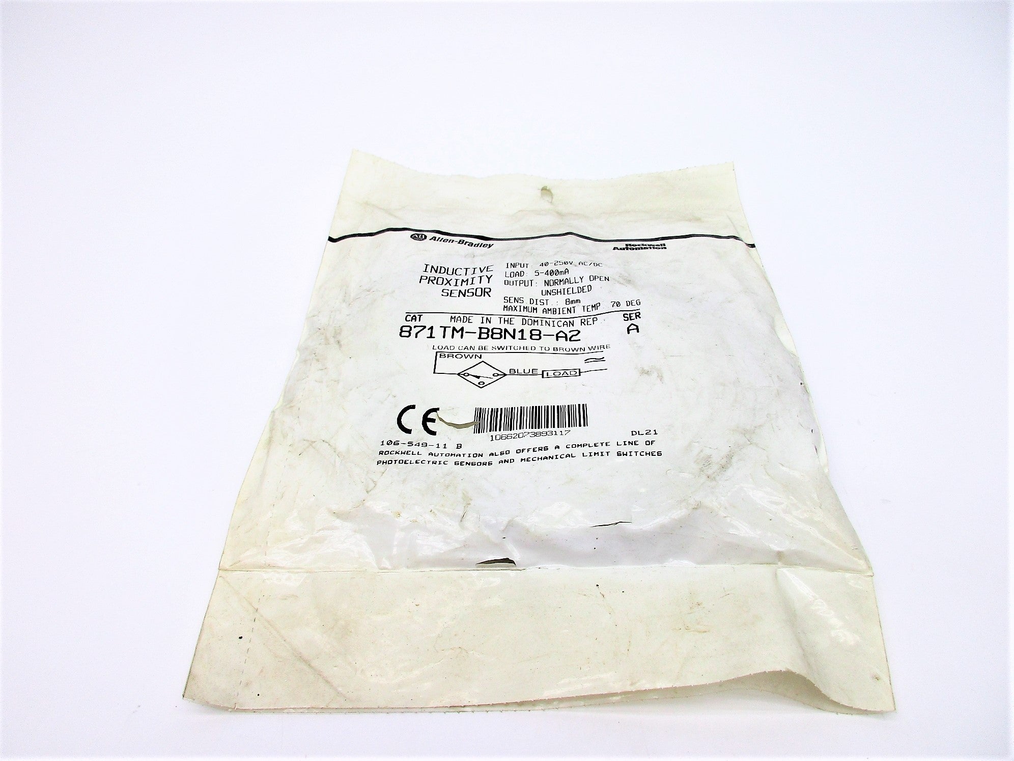 ALLEN BRADLEY 871TM-B8N18-A2 SER. A NSMP