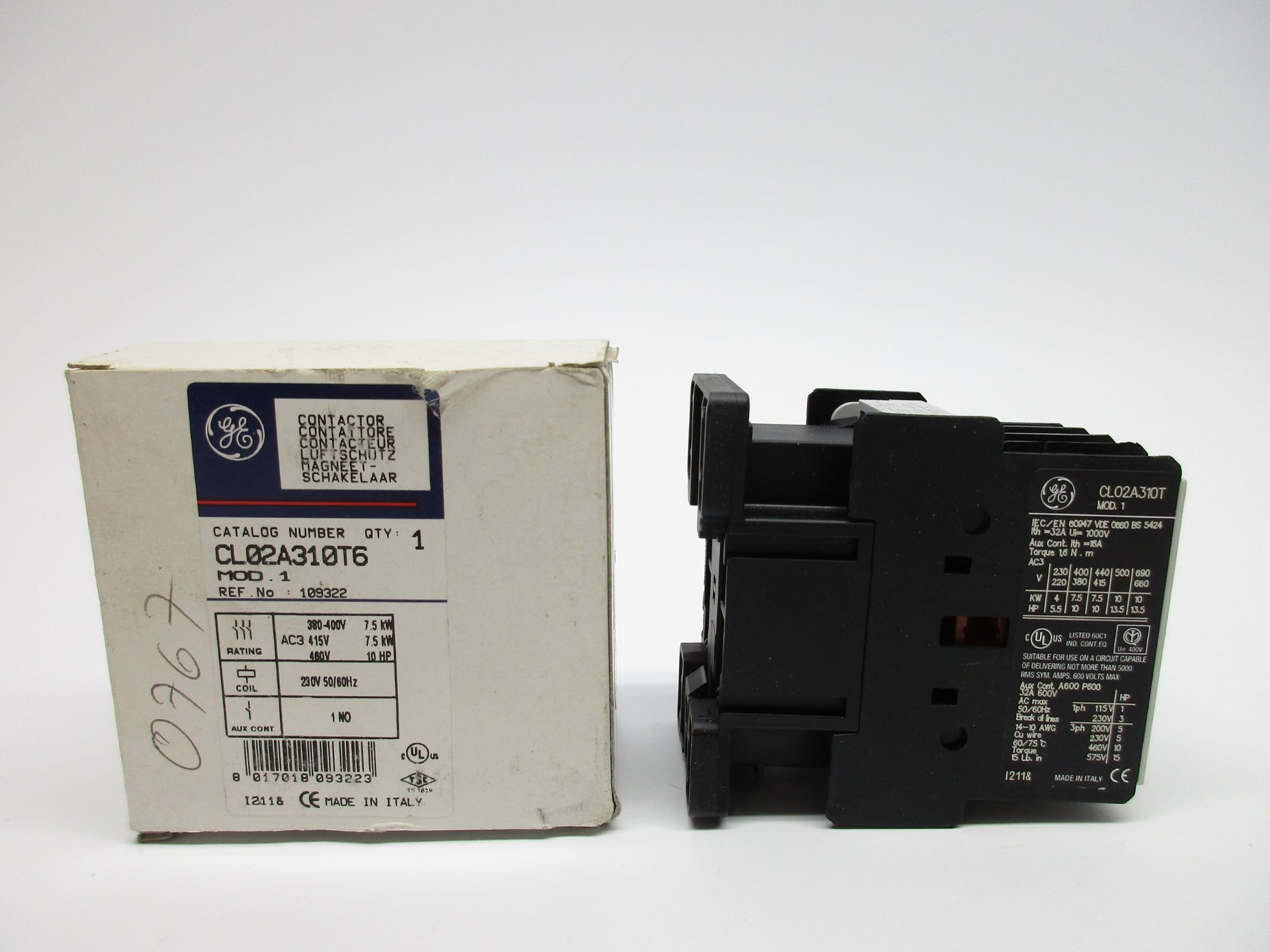 GENERAL ELECTRIC CL02A310T6 230V NSMP