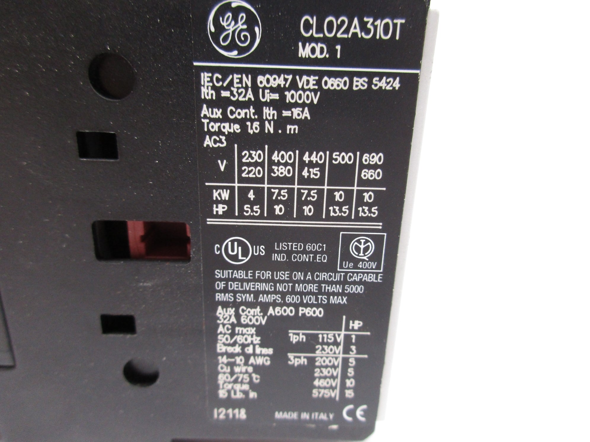 GENERAL ELECTRIC CL02A310T6 230V NSMP