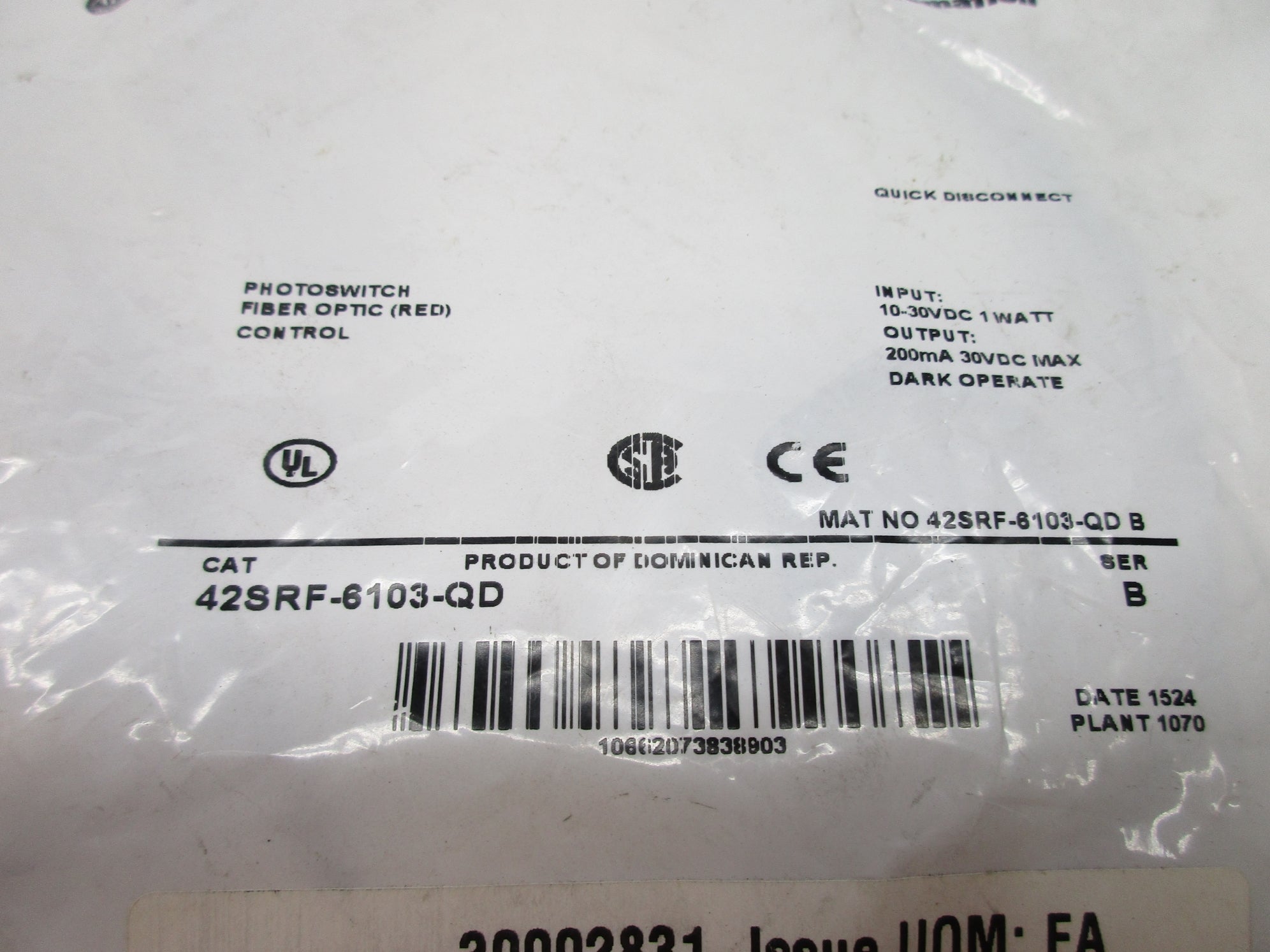 ALLEN BRADLEY 42SRF-6103-QD SER. B NSMP