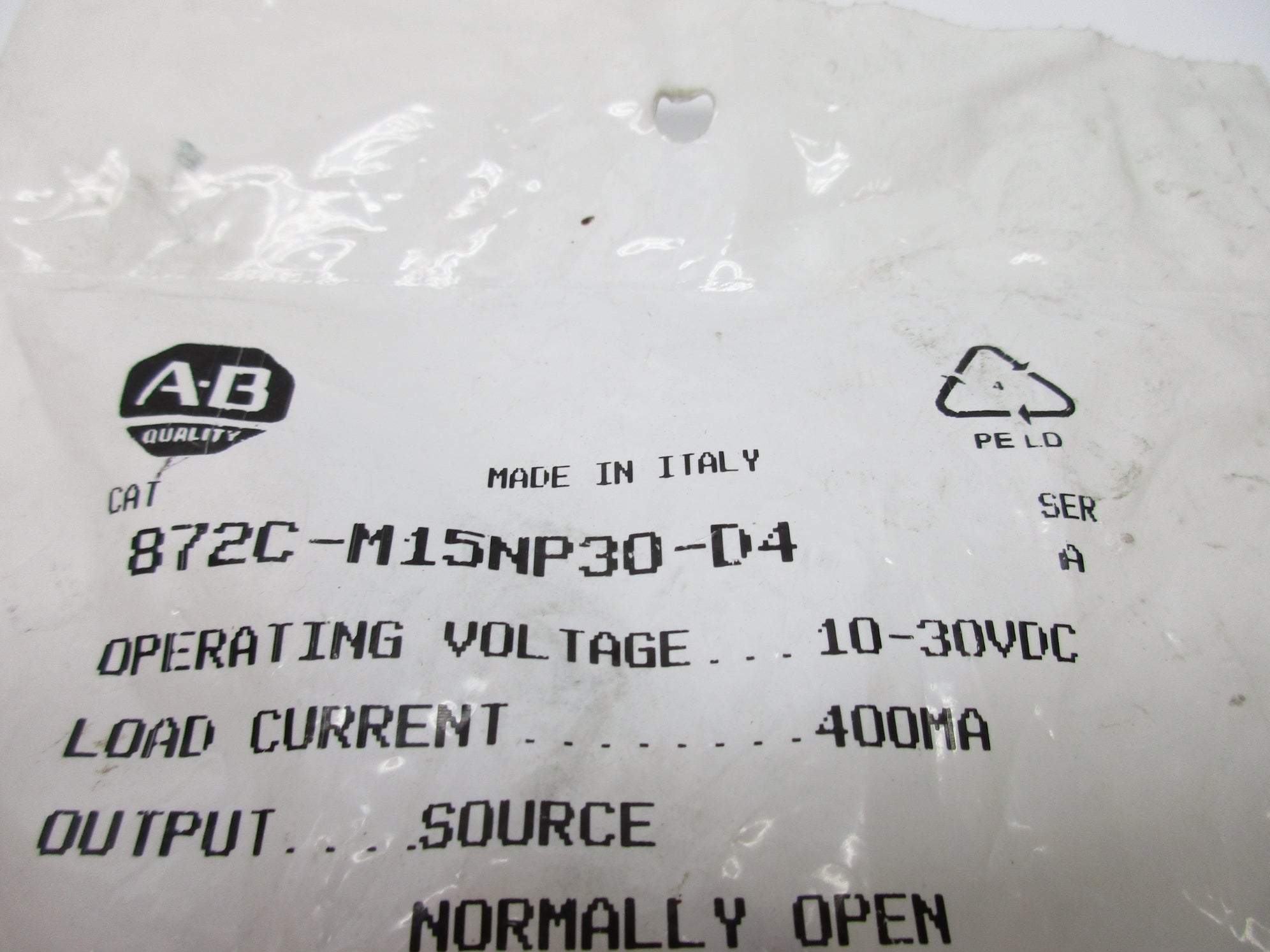 ALLEN BRADLEY 872C-M15NP30-D4 SER. A NSMP