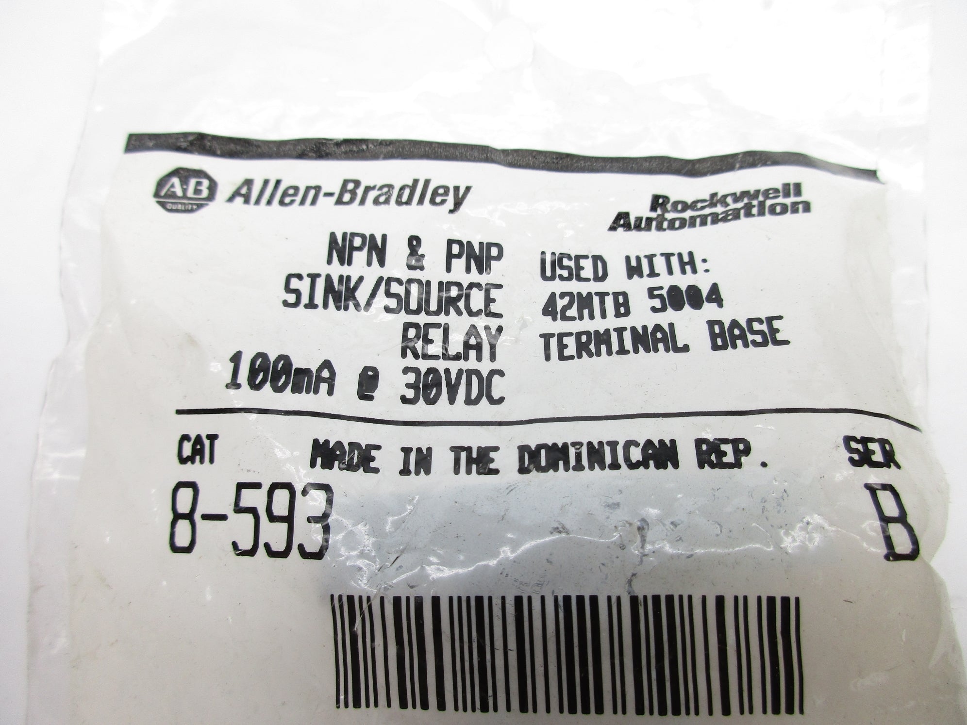 ALLEN BRADLEY 8-593 SER. B 30VDC NSMP