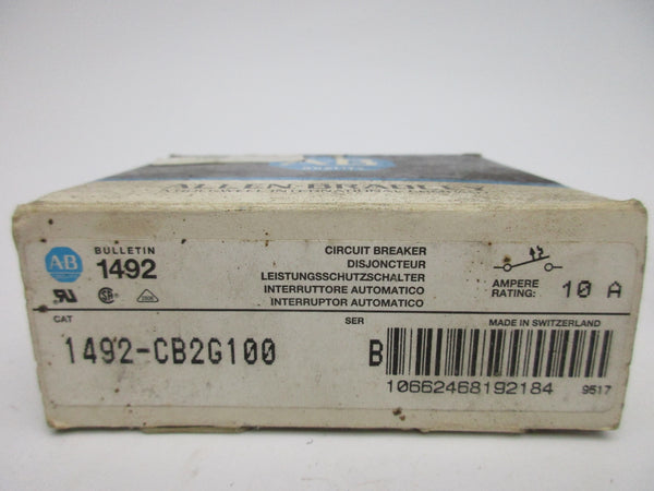 ALLEN BRADLEY 1492-CB2G100 SER. B 480VAC 10A NSMP