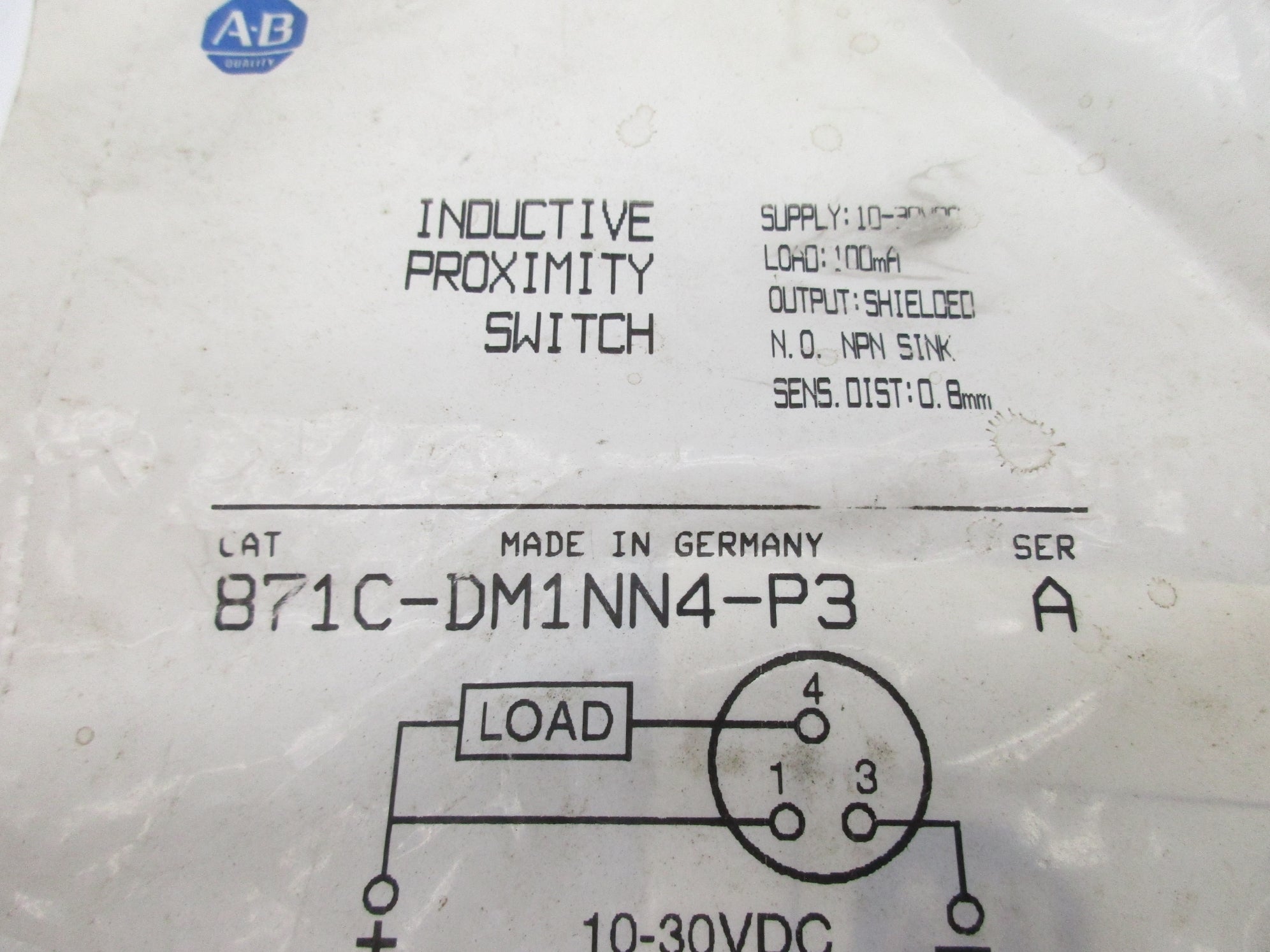 INDUSTRIAL SPARE PART 871C-DM1NN4-P3 SER. A NSMP