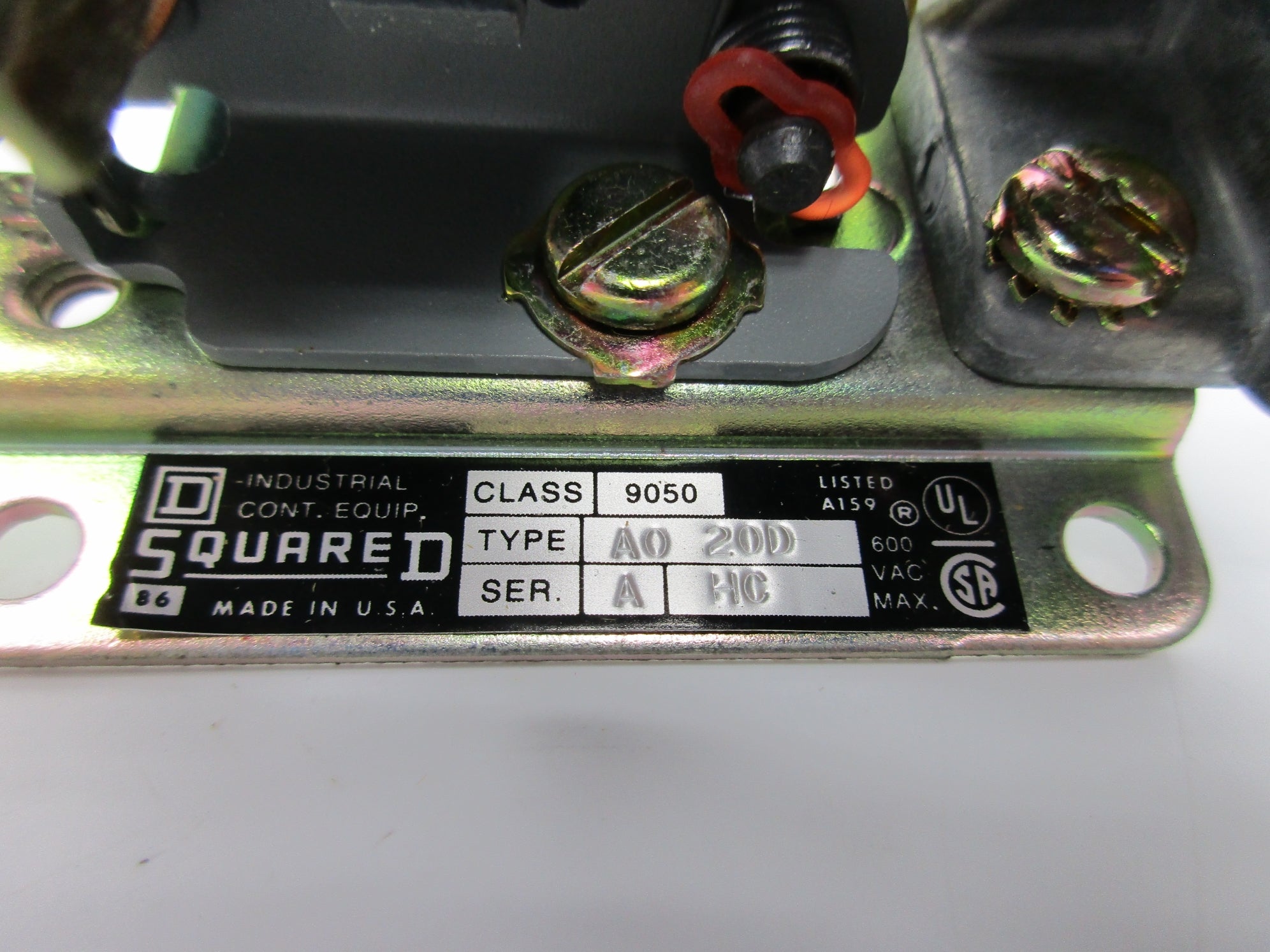 SQUARE D 9050AO20DV02 SER. A NSNP