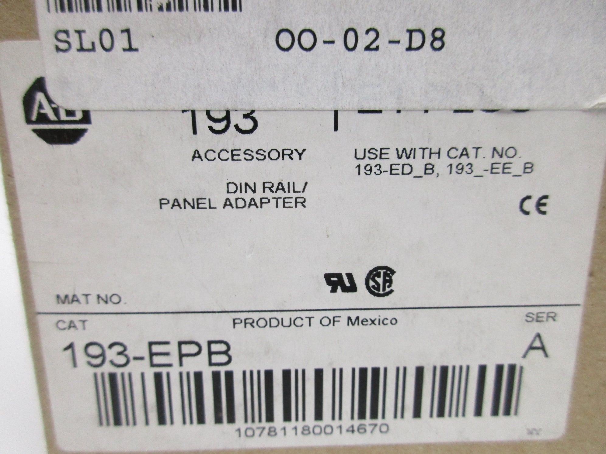 INDUSTRIAL SPARE PART 193-EPB SER. A (BR/WH) NSMP