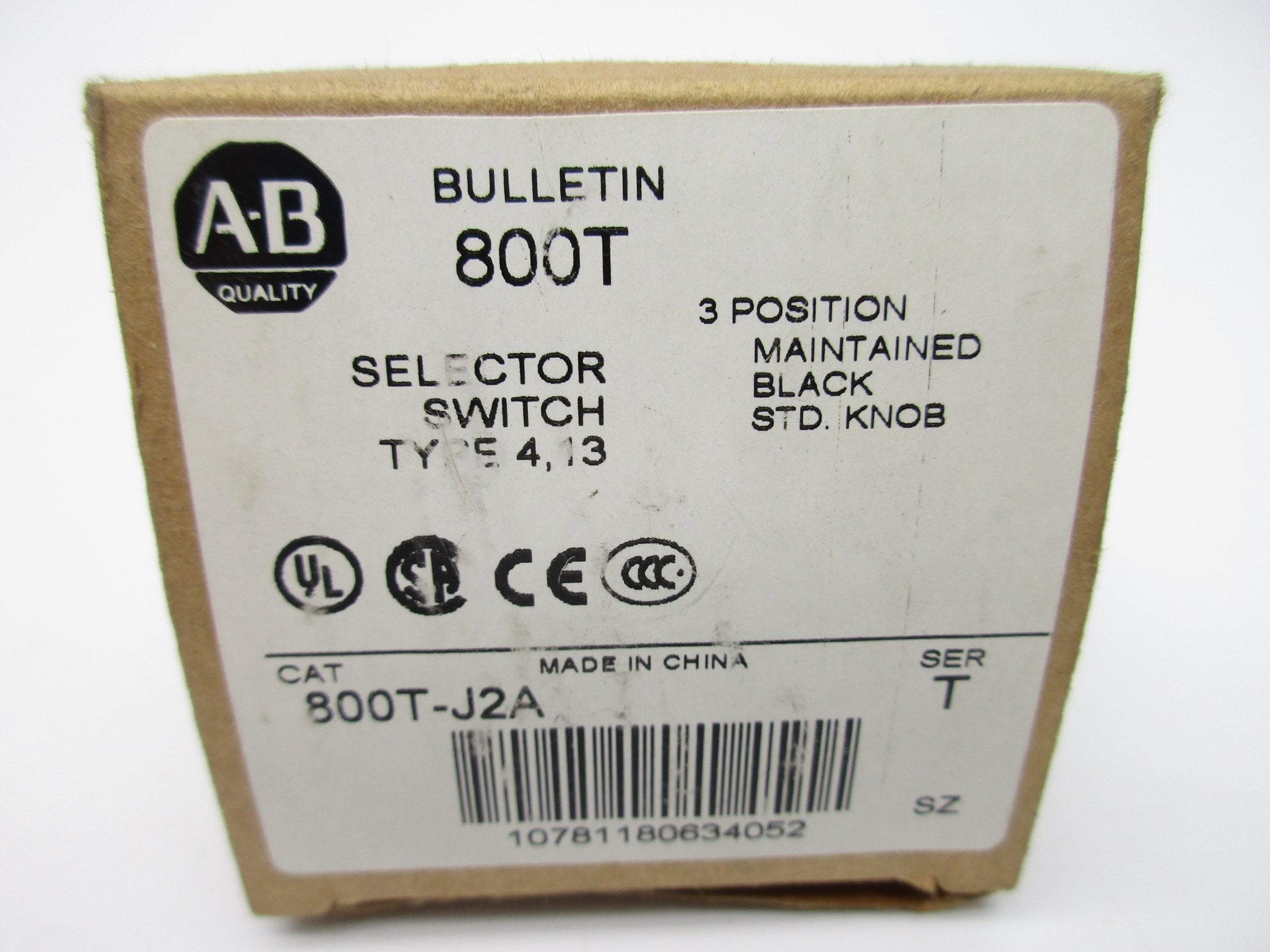 ALLEN BRADLEY 800T-J2A SER. T (BR/WH) NSMP