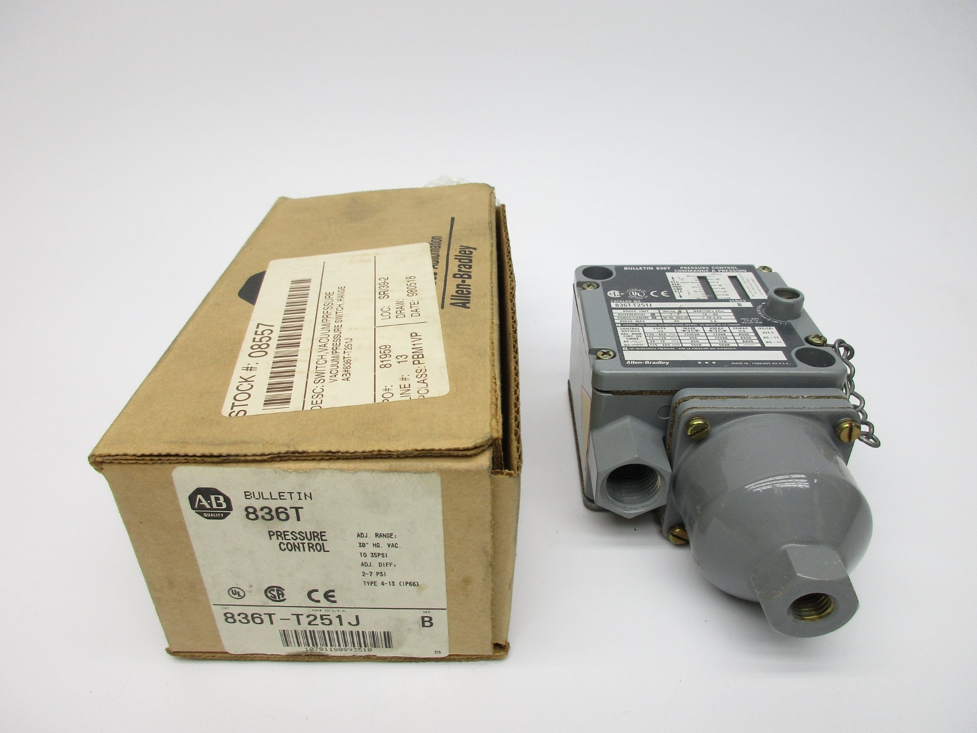 ALLEN BRADLEY 836T-T251J SER. B (BR/WH) NSMP