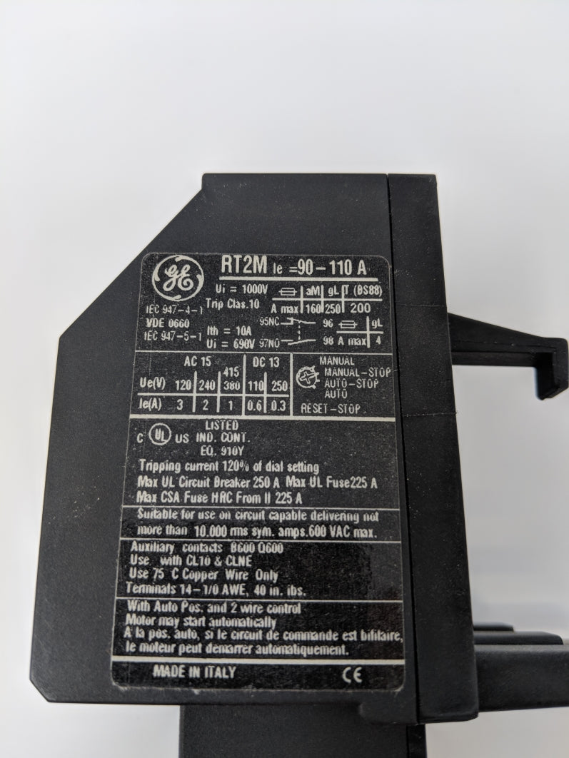 GENERAL ELECTRIC RT2M 90-110A 600VAC UNMP