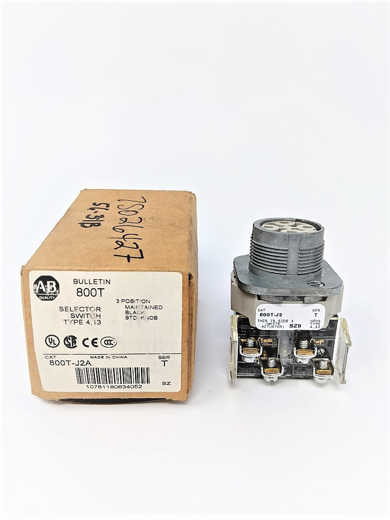 ALLEN BRADLEY 800T-J2A SER. T (BR/WH) (AS PICTURED) NSMP