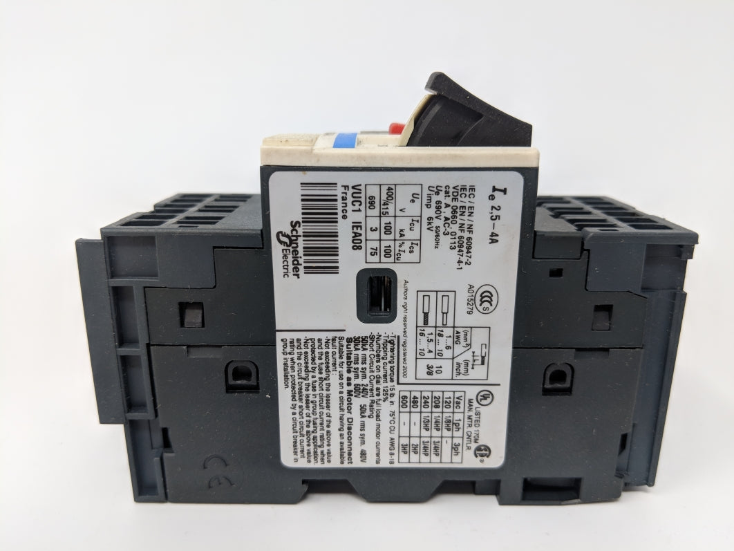 TELEMECANIQUE GV2ME083 2.5-4A 690V NSNP