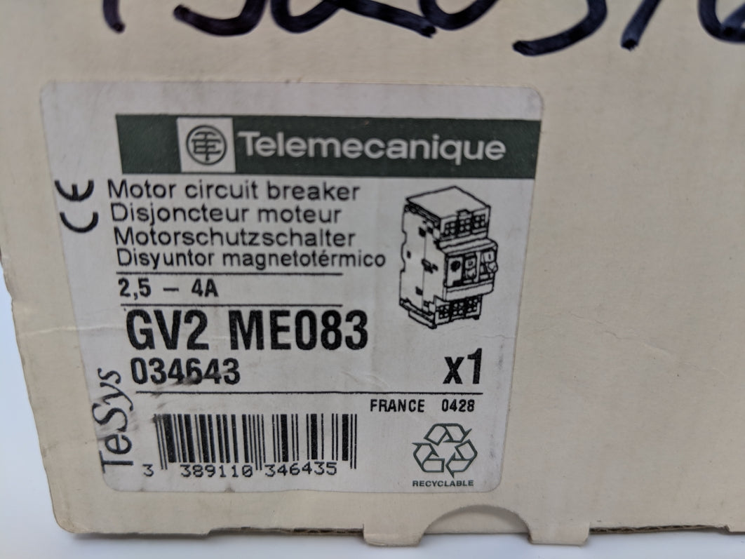 TELEMECANIQUE GV2ME083 2.5-4A 690V NSMP