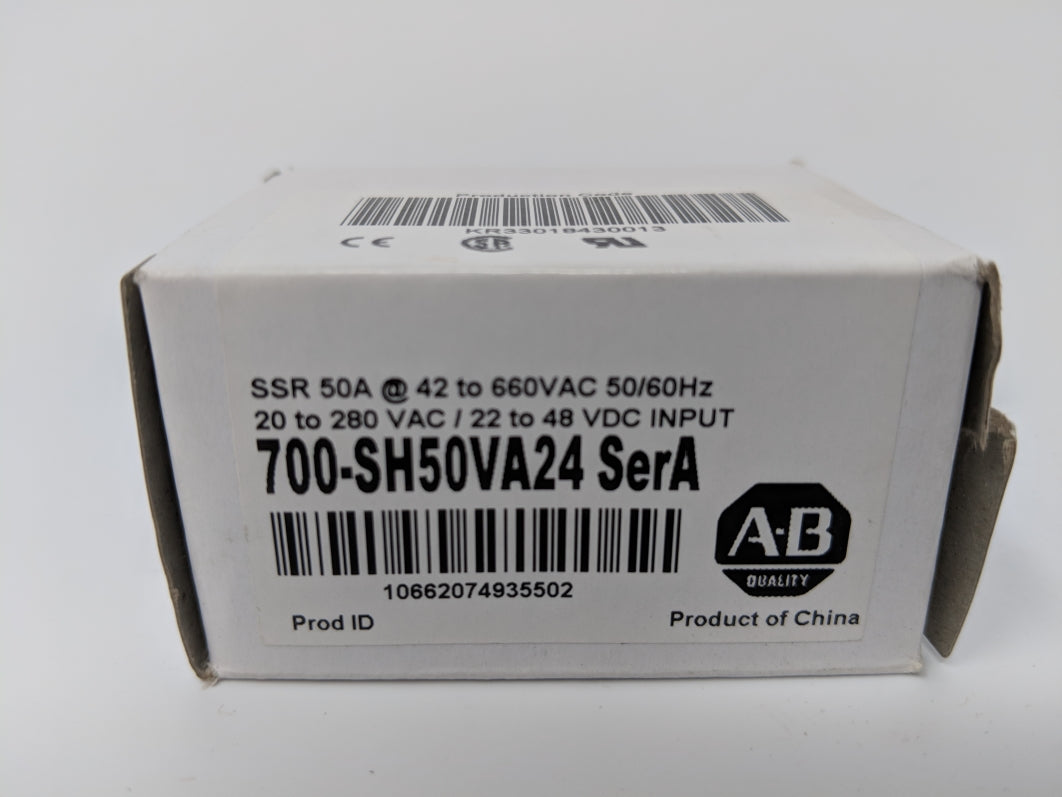 ALLEN BRADLEY 700-SH50VA24 SER. A 50A 42-660V (WH) NSMP