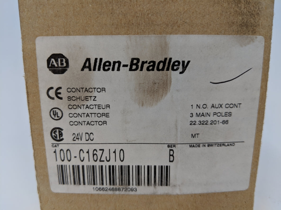 ALLEN BRADLEY 100-C16ZJ10 SER. B 24V (BR/WH) NSMP