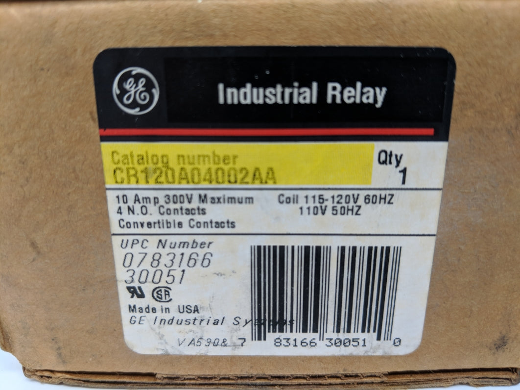 GENERAL ELECTRIC CR120A04002AA 10A 115-120V NSMP