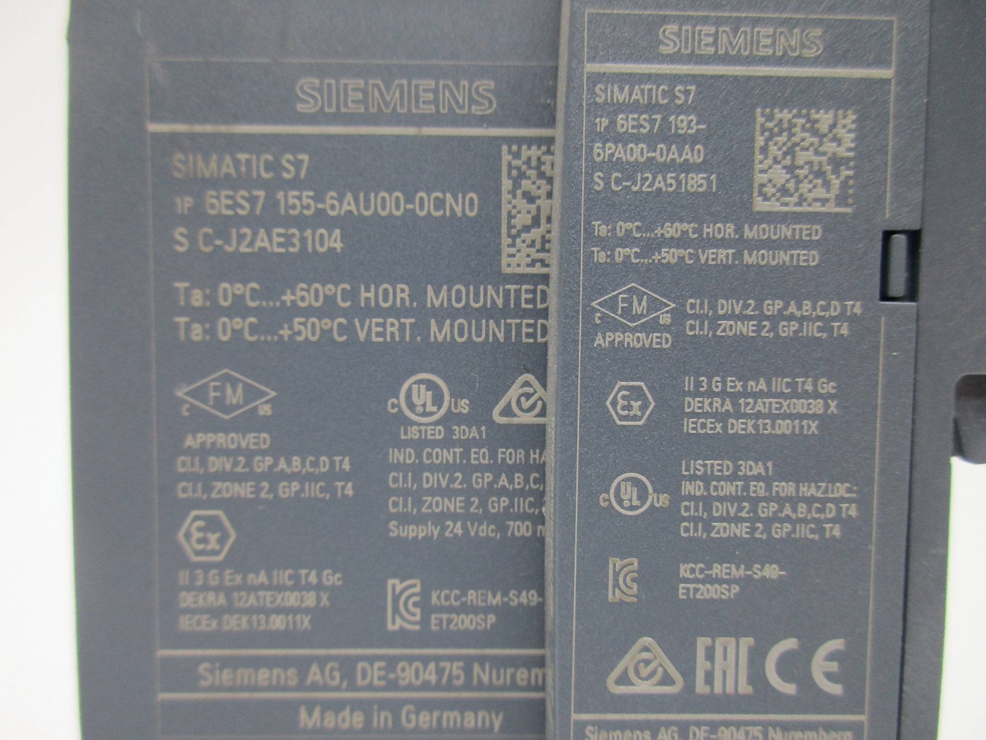 SIEMENS 6ES7155-6AU00-0CN0 6ES7193-69A00-0AA0 UNMP