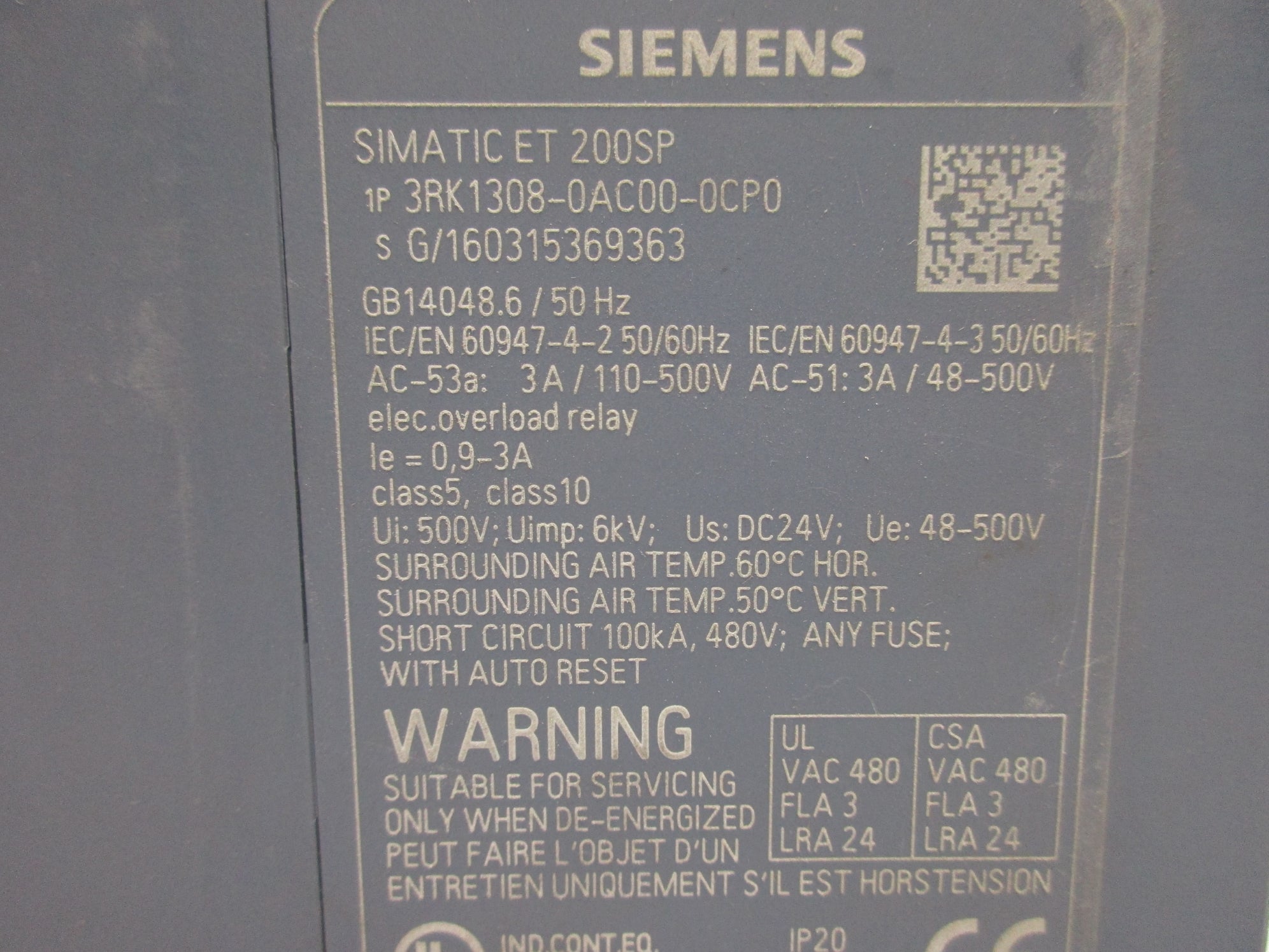 SIEMENS 3RK1308-0AC00-0CP0 UNMP