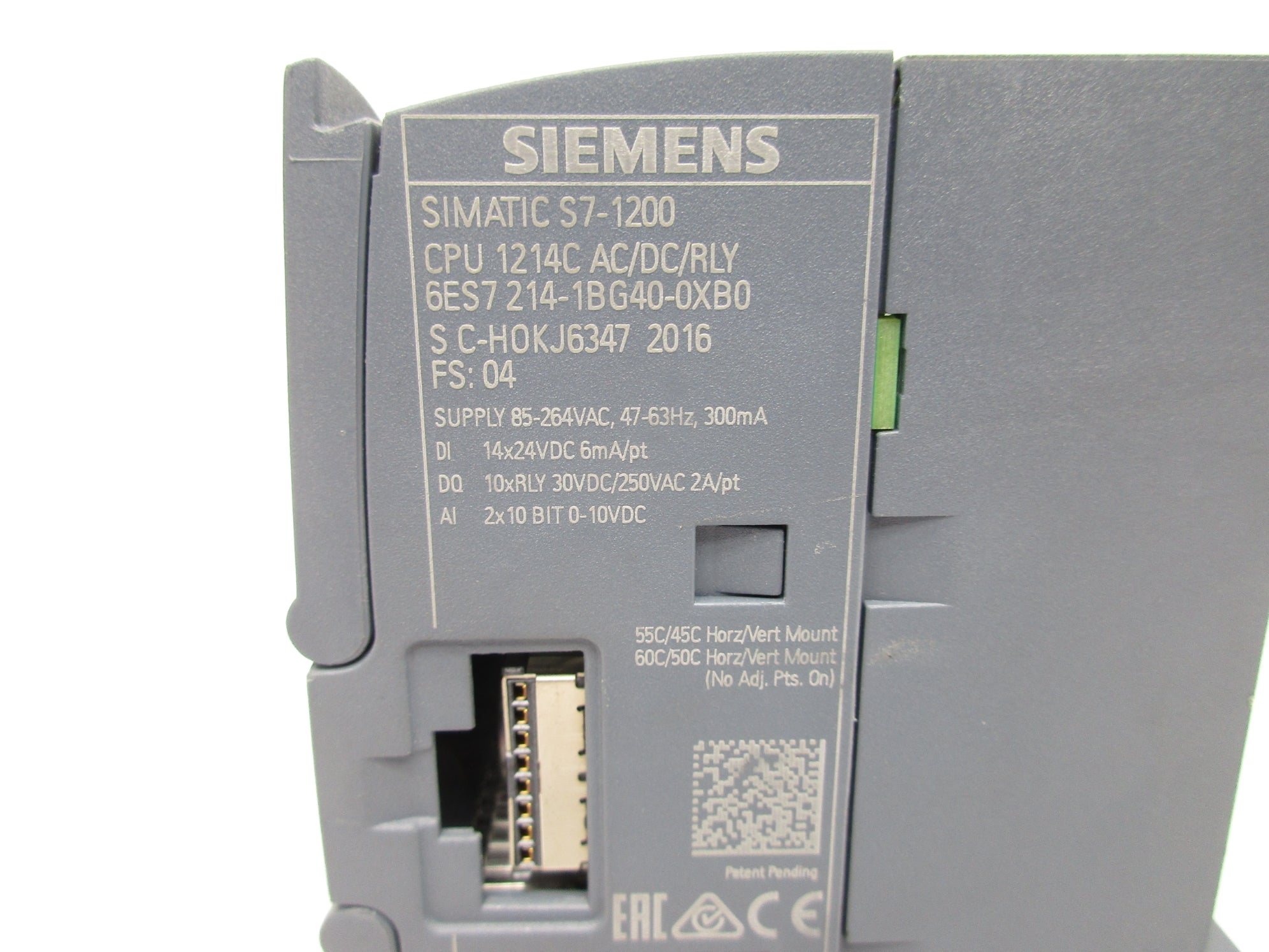SIEMENS 6ES7214-1BG40-0XB0 85-264VAC UNMP