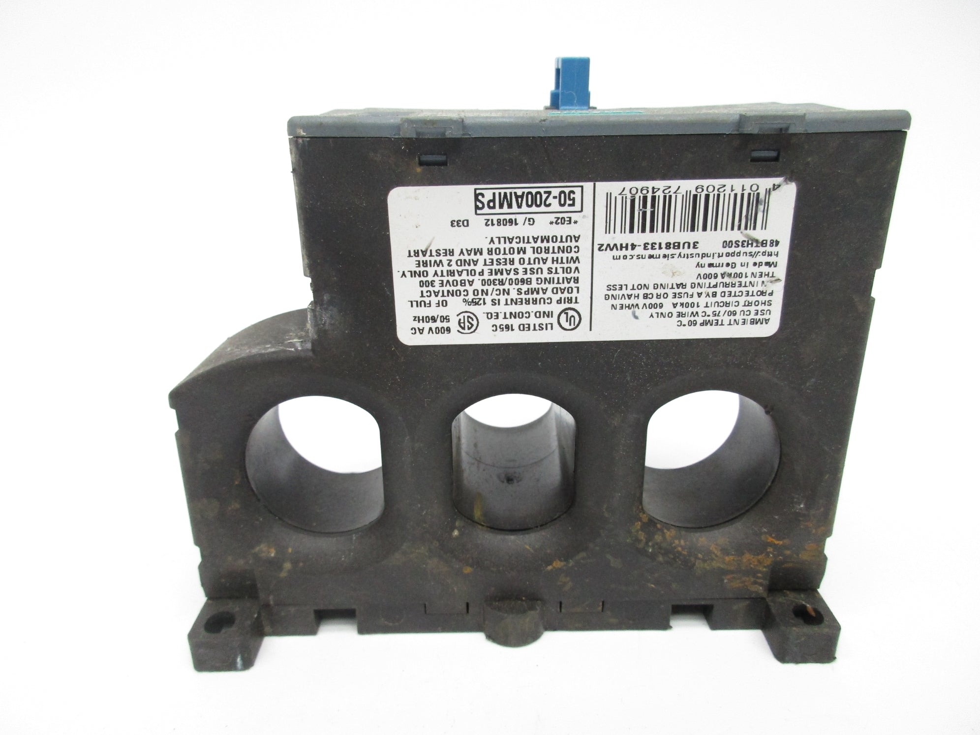 SIEMENS 48BTH3S00 3UB8133-4HW2 50-200A 600VAC UNMP