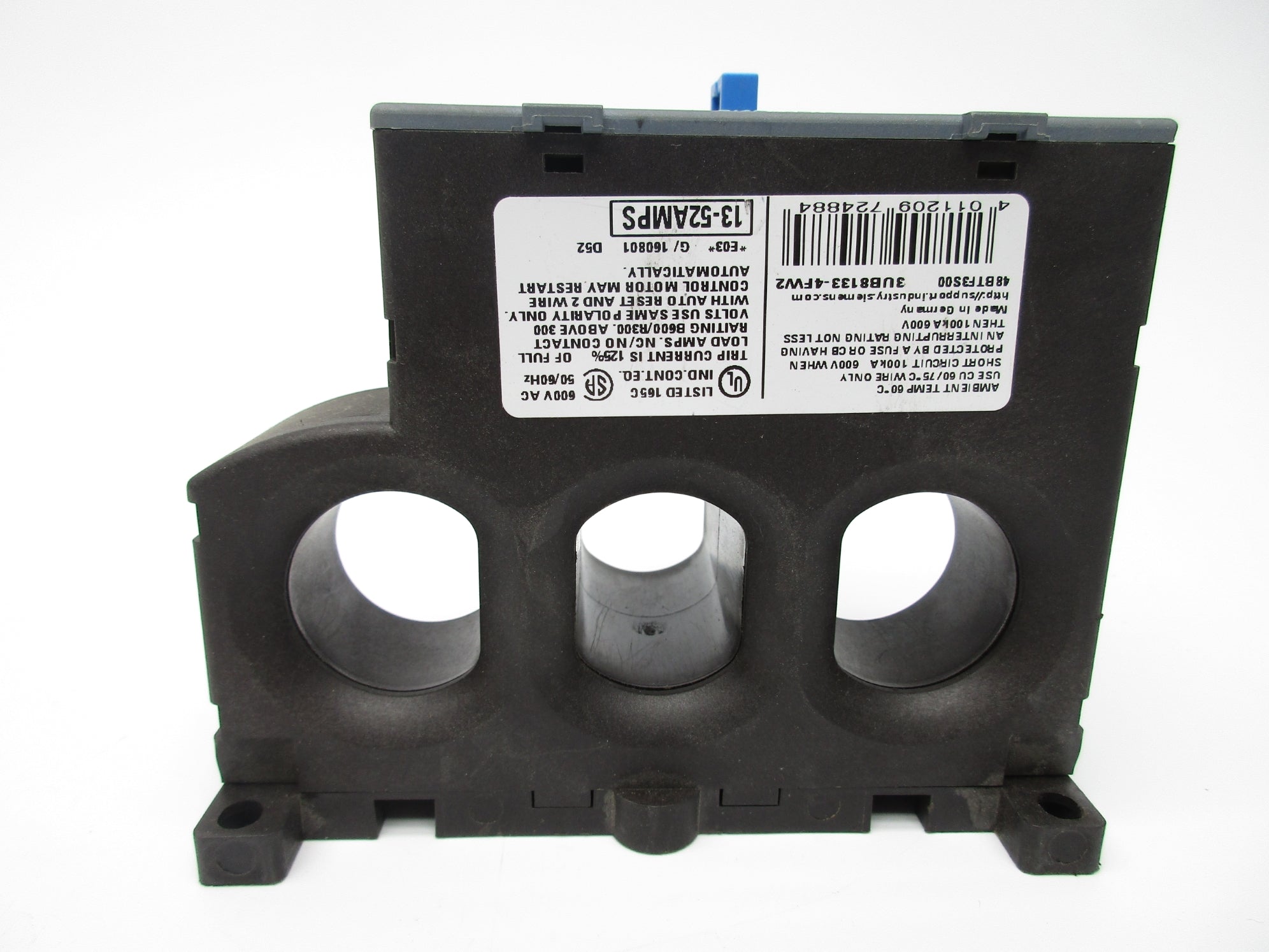 SIEMENS 48BTF3S00 3UB8133-4FW2 13-52A 600VAC UNMP