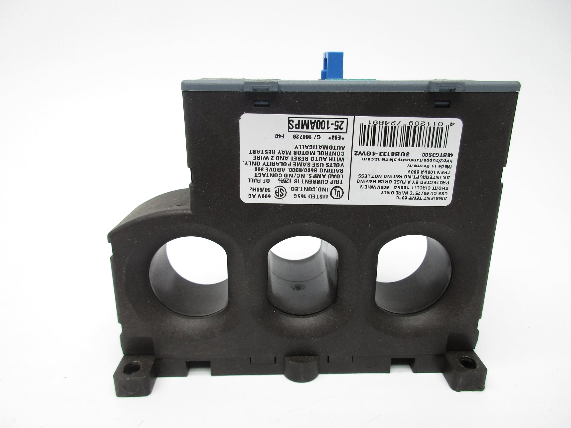 SIEMENS 48BTG3S00 3UB8133-4GW2 25-100A 600VAC UNMP