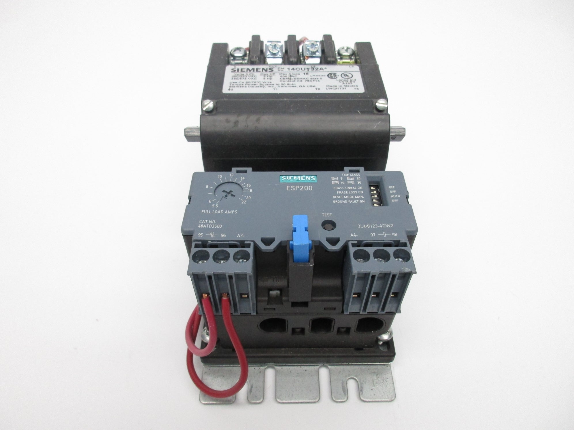 SIEMENS 14CU+32A 3UB8123-4DW2 75D73070A (AS PICTURED) UNMP