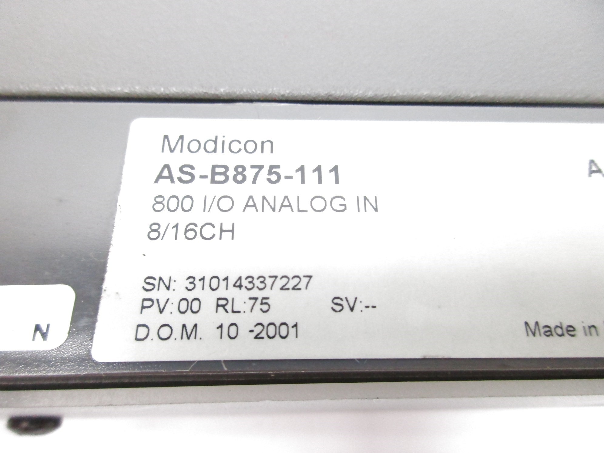 MODICON AS-B875-111 UNMP