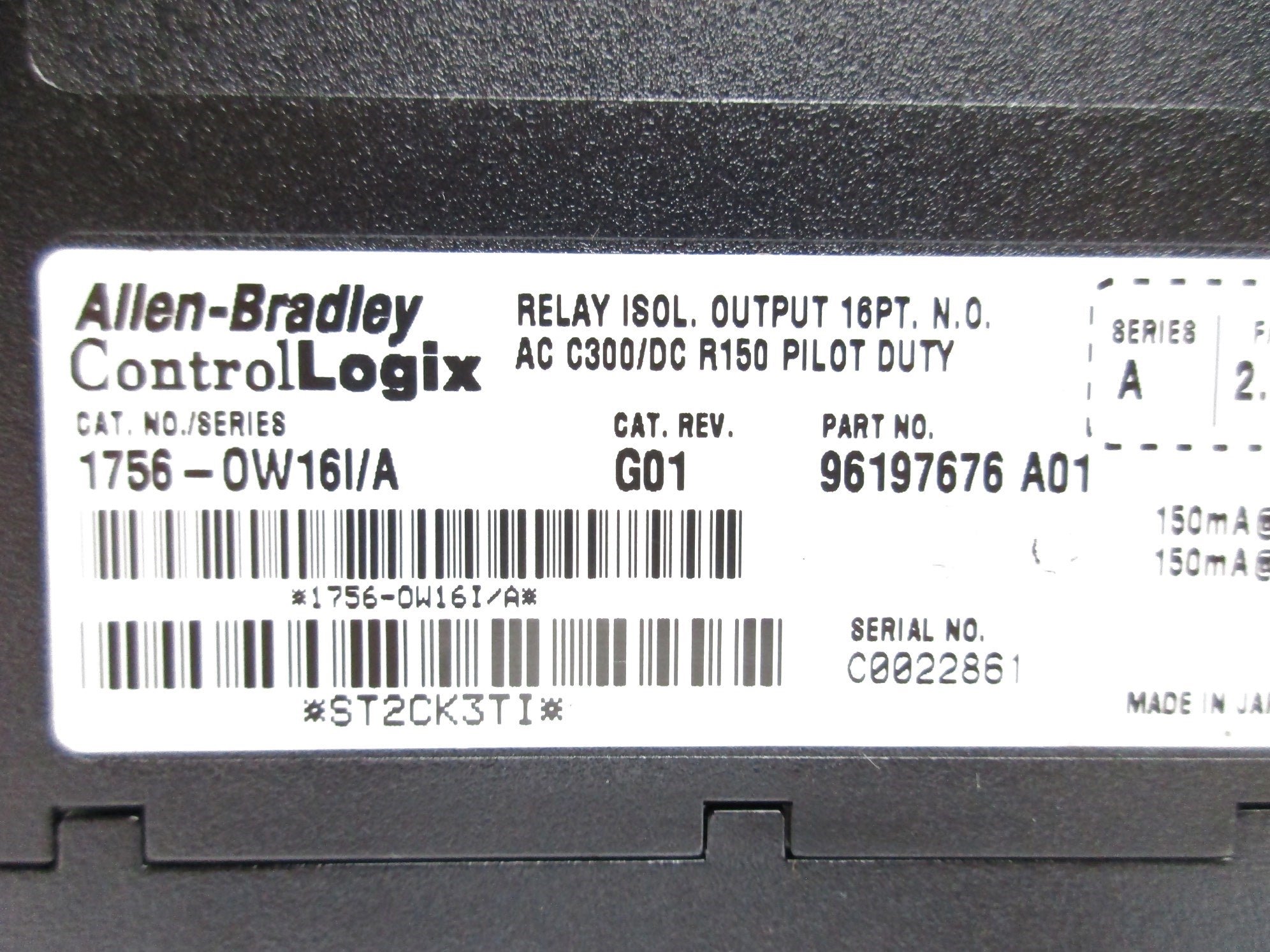 ALLEN BRADLEY 1756-OW16I SER. A REV. G01 F/W 2.1 NSNP