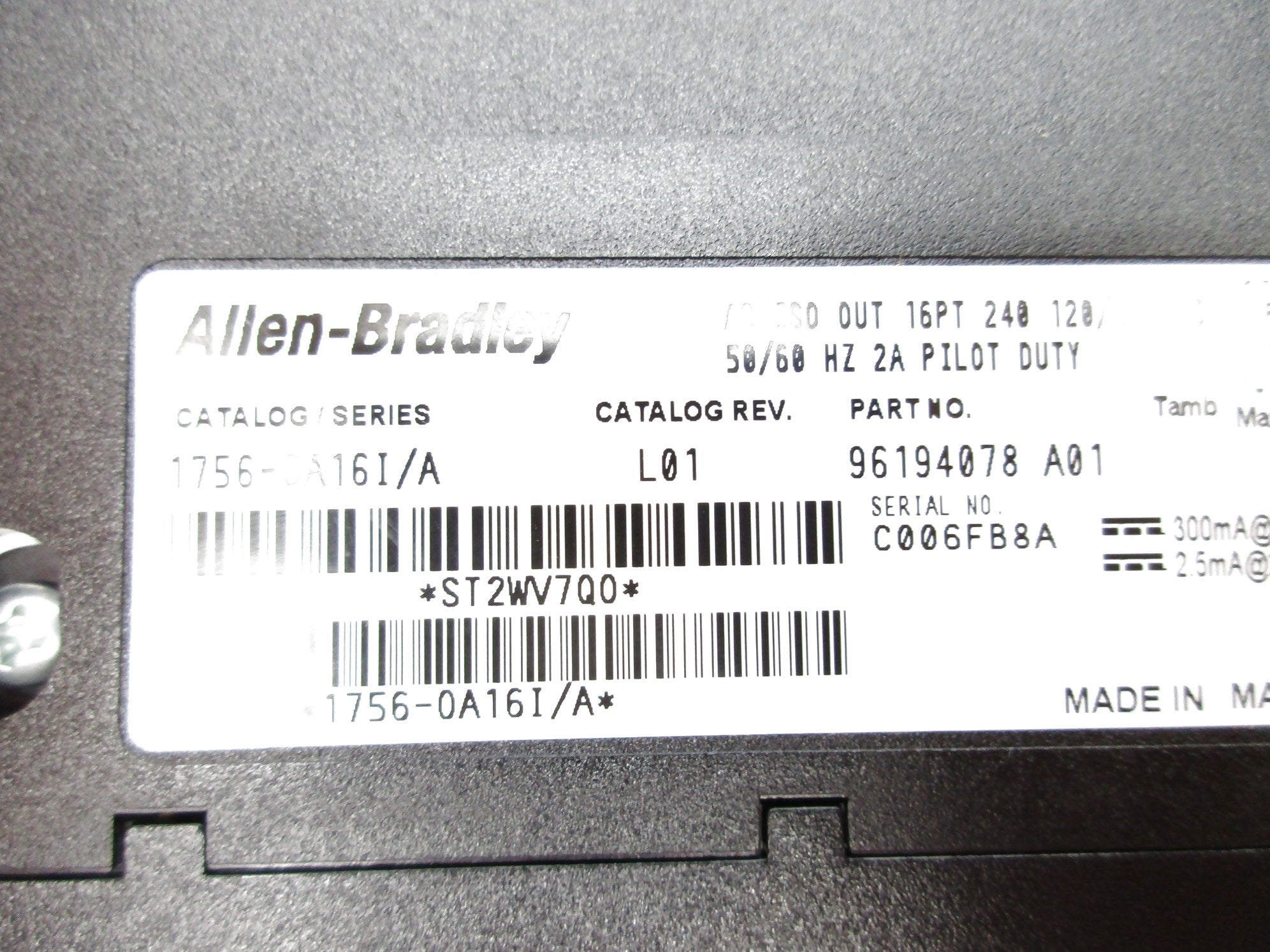 ALLEN BRADLEY 1756-OA16I SER. A F/W 2.1 NSNP