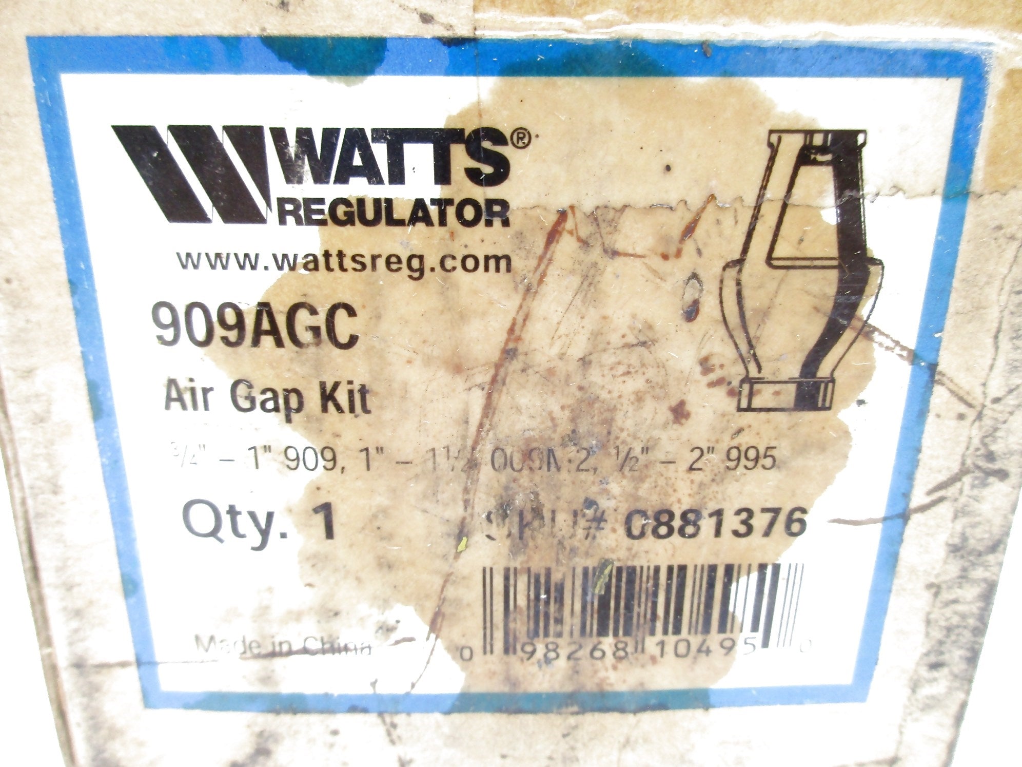 WATTS 909AGC 0881376 NSMP