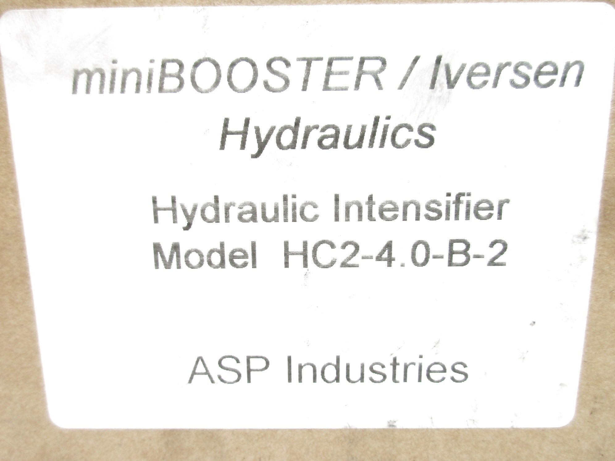 ASP INDUSTRIES HC2-4.0-B-2 NSMP