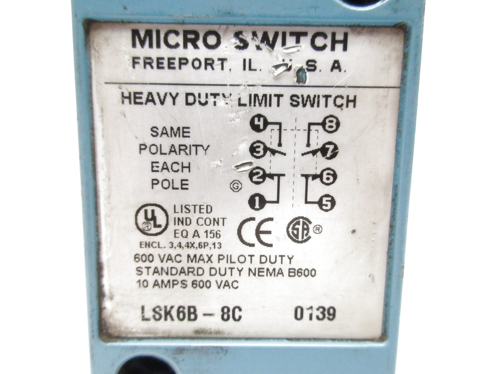 MICRO SWITCH LSK6B-8C UNMP