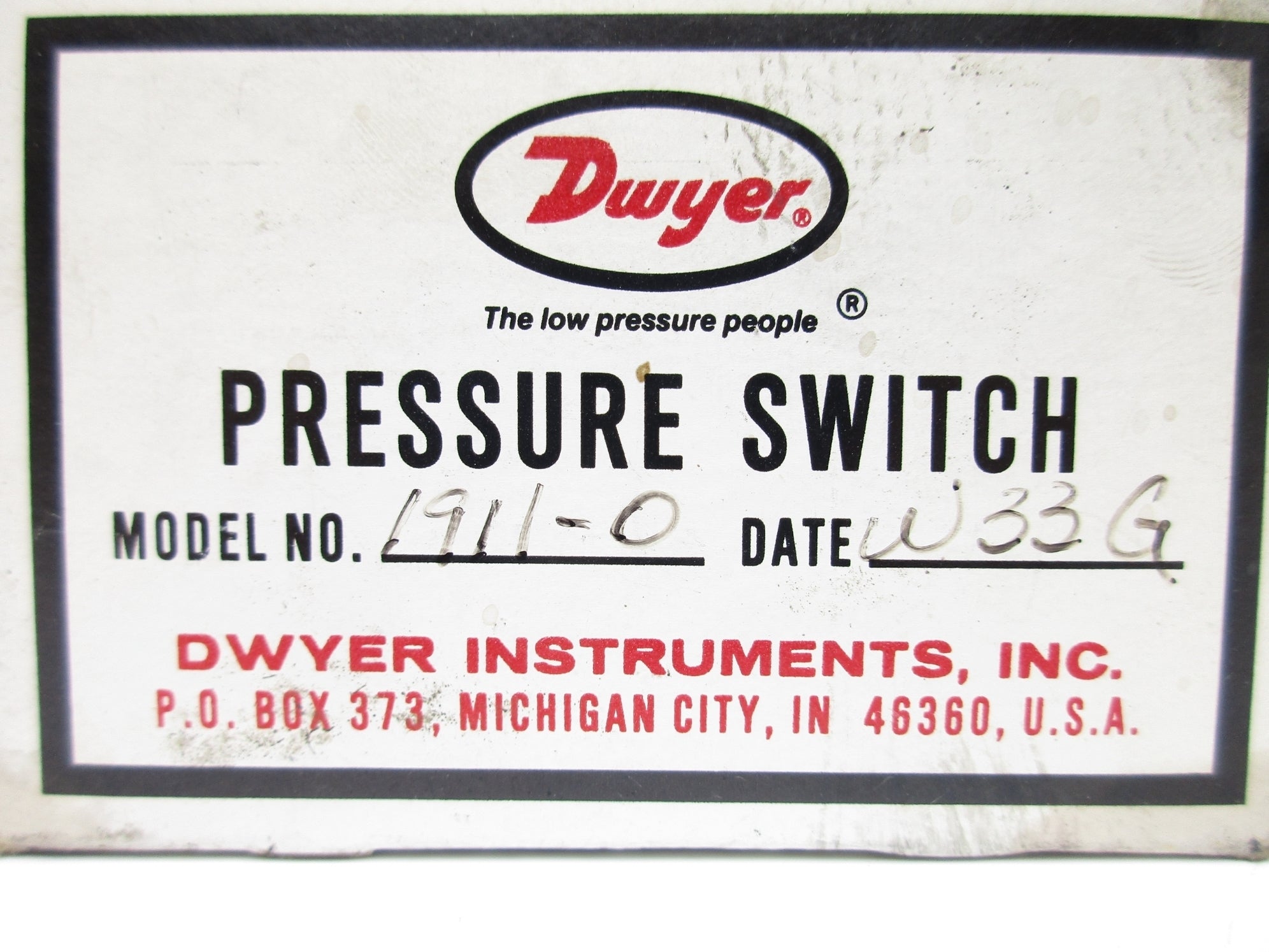 DWYER 1911-0 NSMP