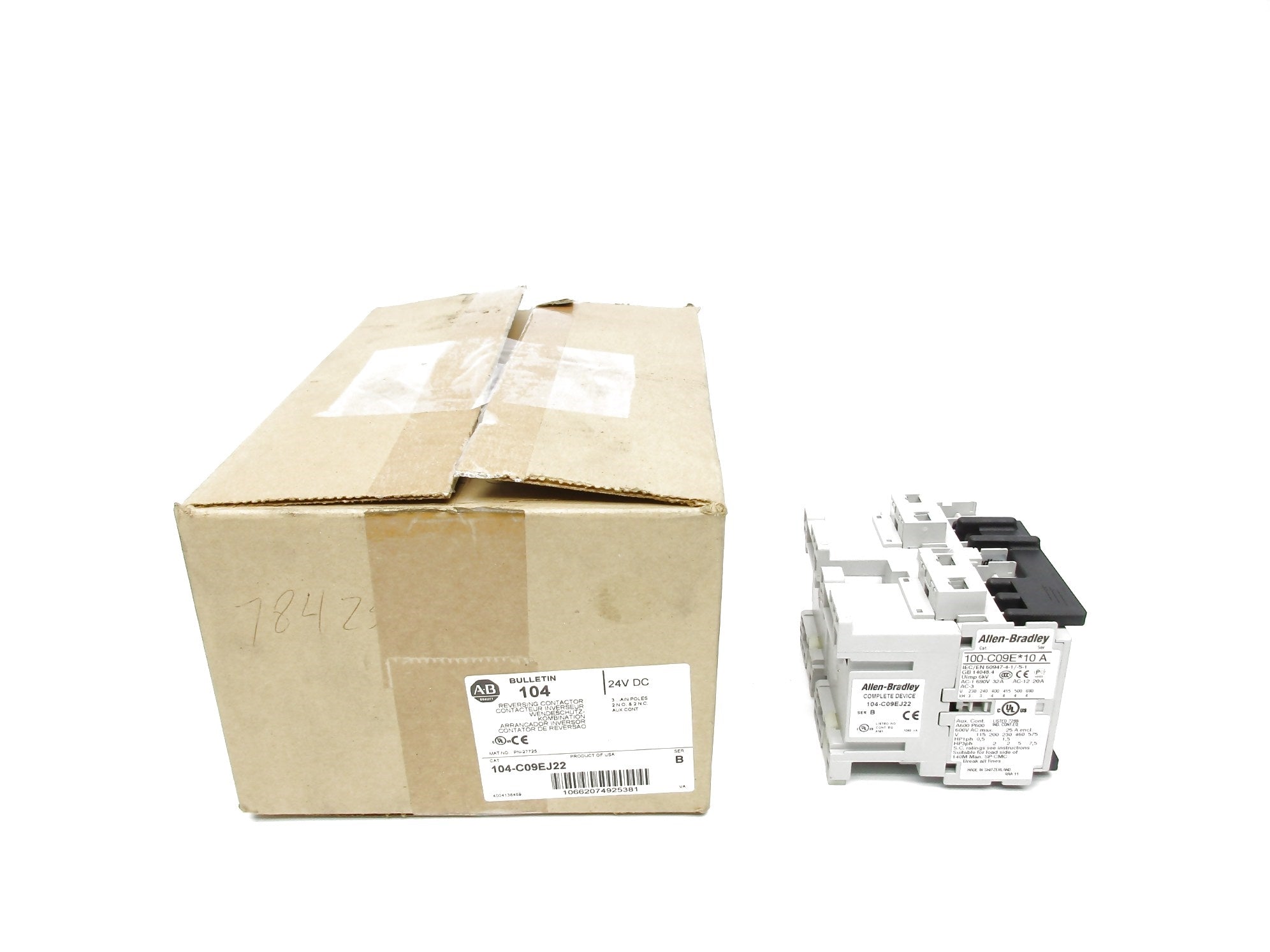 ALLEN BRADLEY 104-C09EJ22 SER. B 24VDC (BR/WH) NSMP
