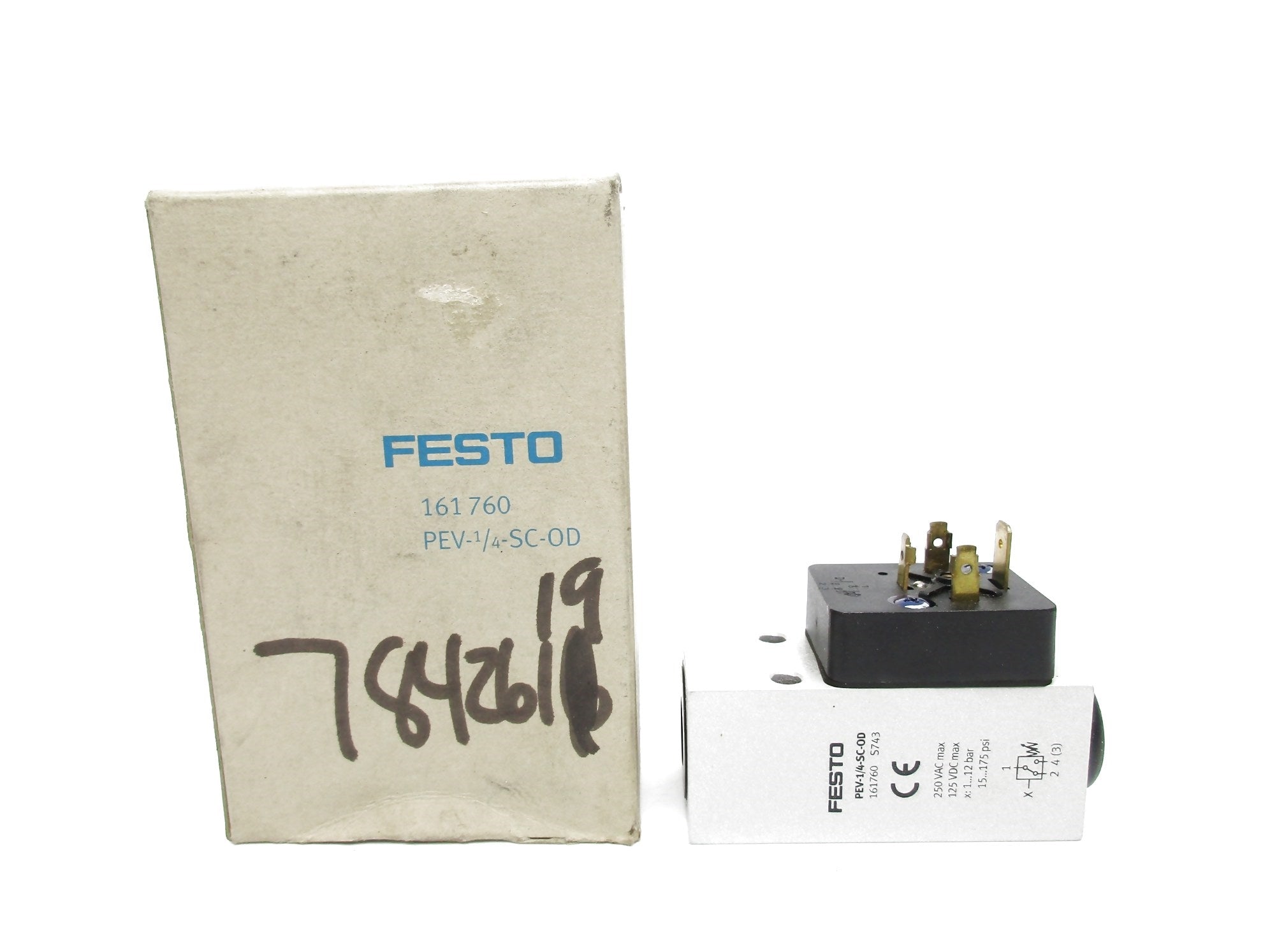 FESTO PEV-1/4-SC-OD 161760 250VAC 15-175PSI NSMP