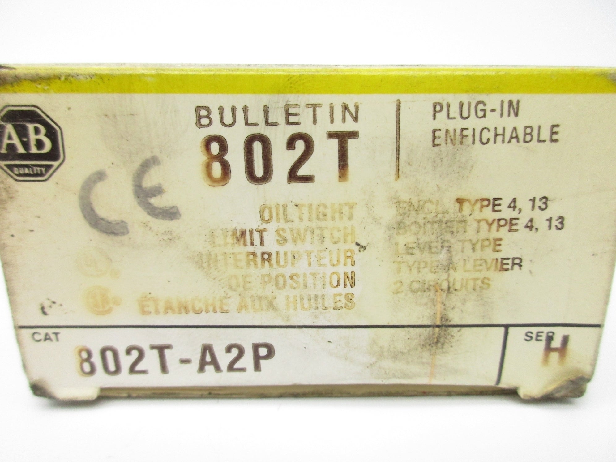 ALLEN BRADLEY 802T-A2P SER. H 120-600VAC 60A  (BK/YL) NSMP