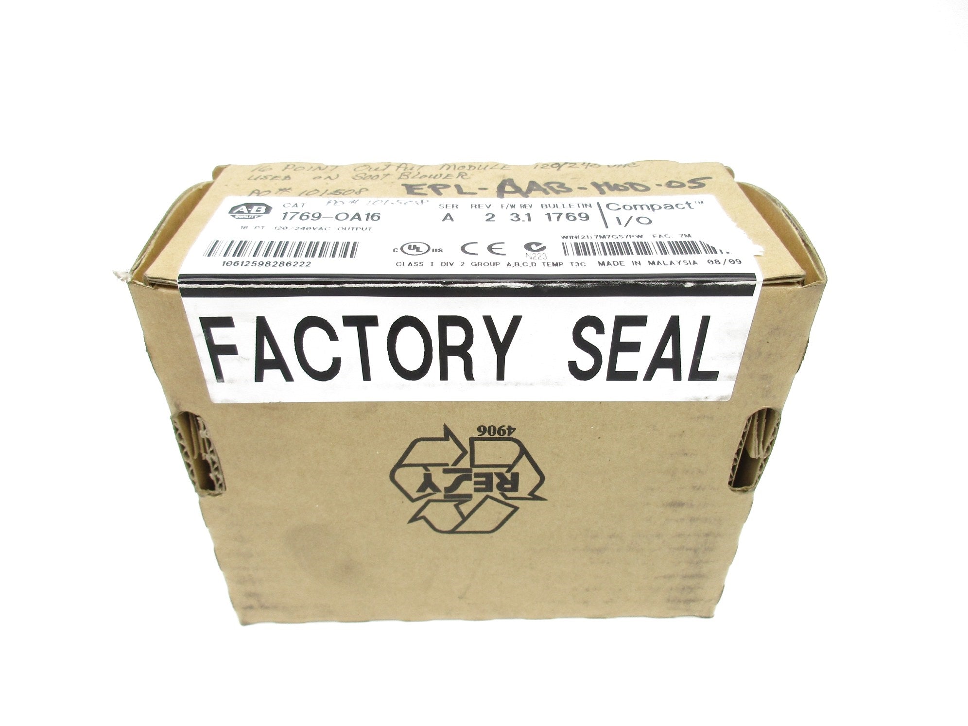 ALLEN BRADLEY 1769-OA16 SER. A F/W 3.1 DATE: 2009 NSFS
